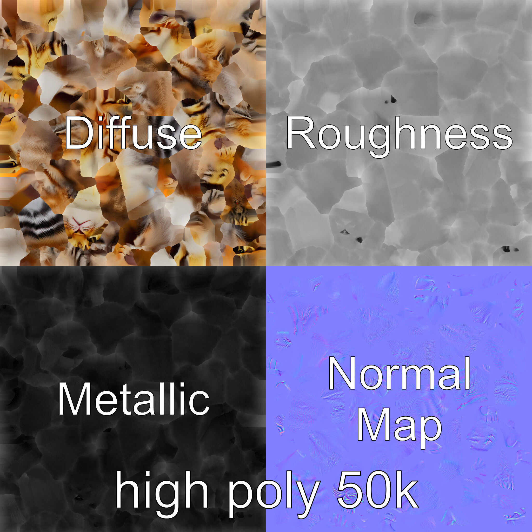 Domestic Cat Realistic D Model Pack Low-poly 3D model_3