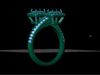 Twin Radiance Double Halo Diamond Ring  3D print model_1