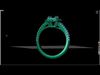 Twin Radiance Double Halo Diamond Ring  3D print model_2