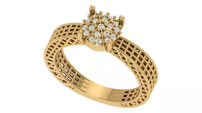 ladies Diamond Ring 3D print model