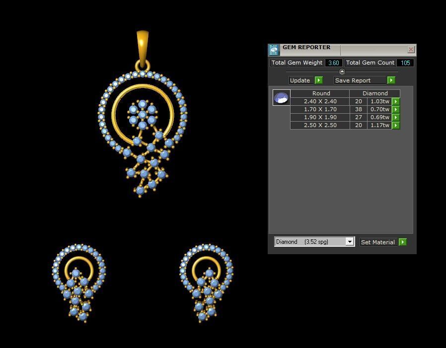 Pendant Necklace 3D print model_5