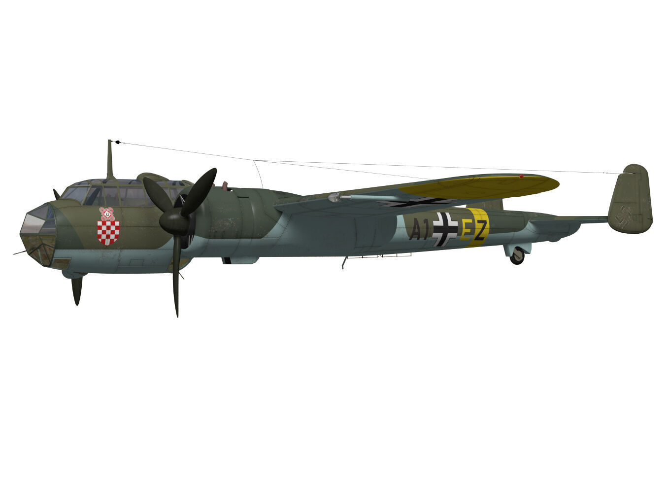 Dornier Do17 Z-2 3D model_2