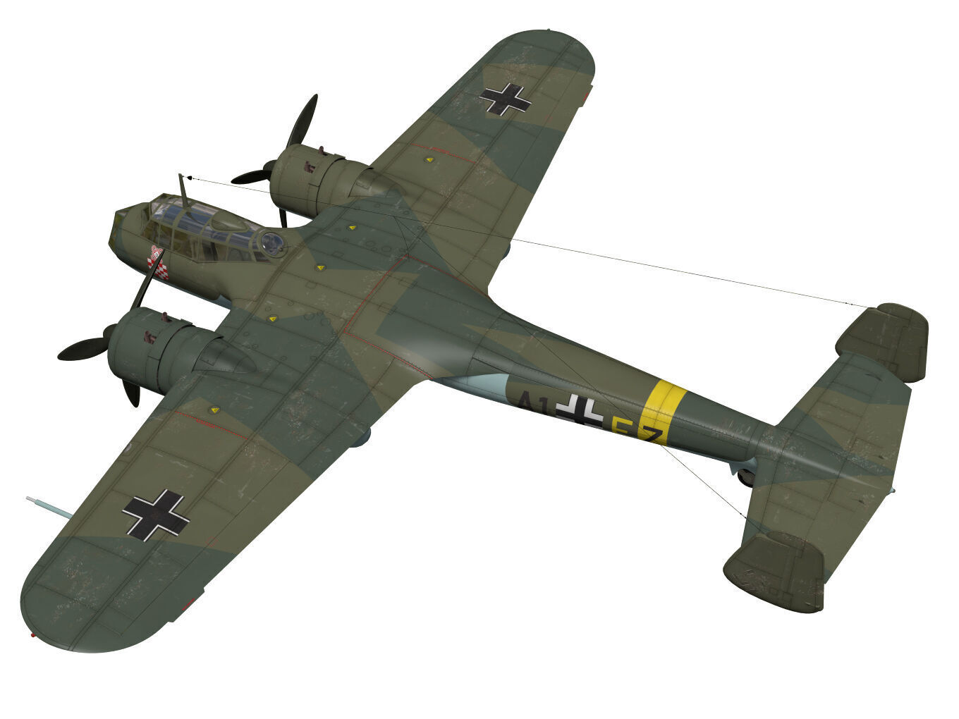 Dornier Do17 Z-2 3D model_1