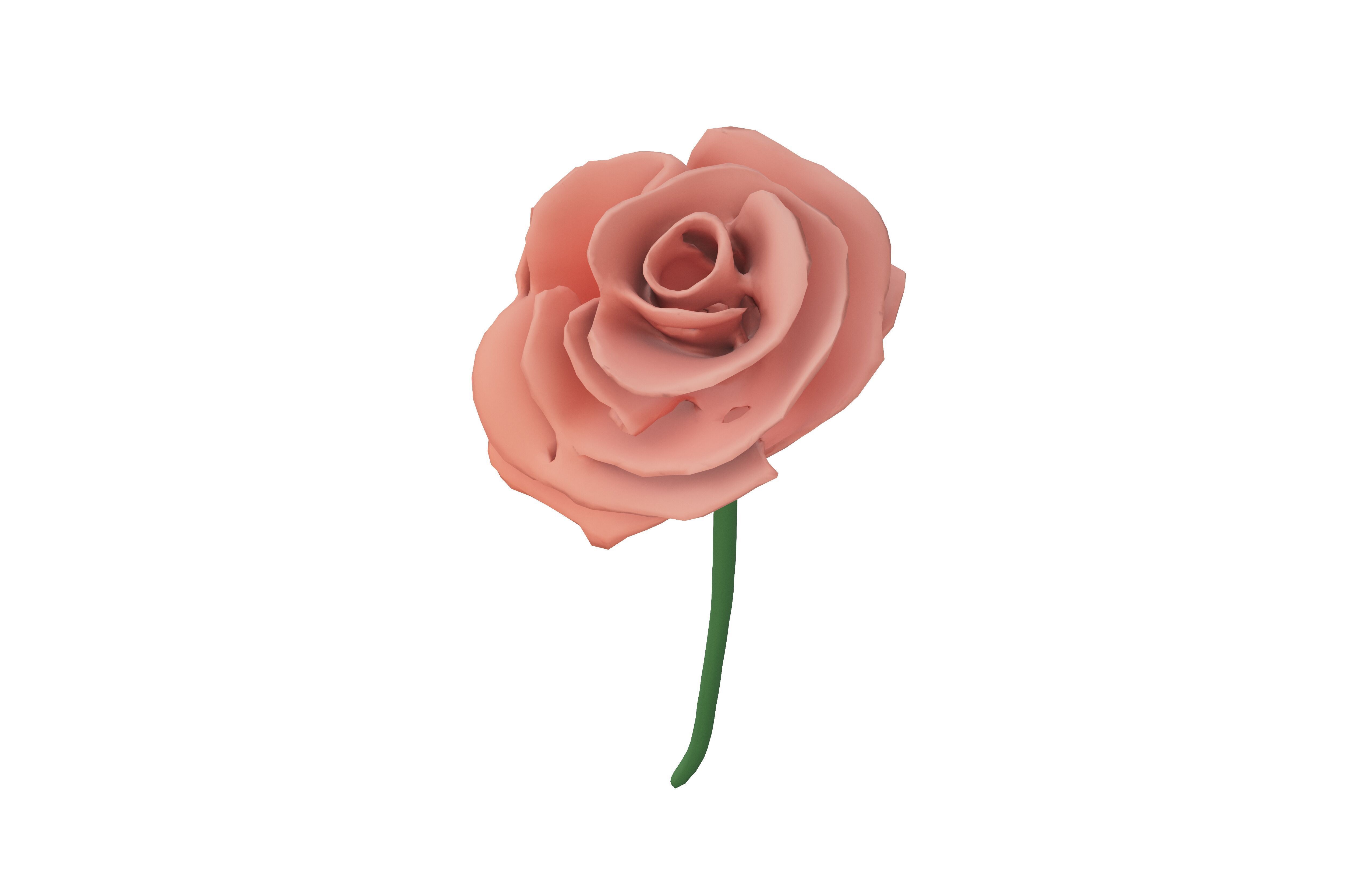 Rose v1 002 Low-poly 3D model_2