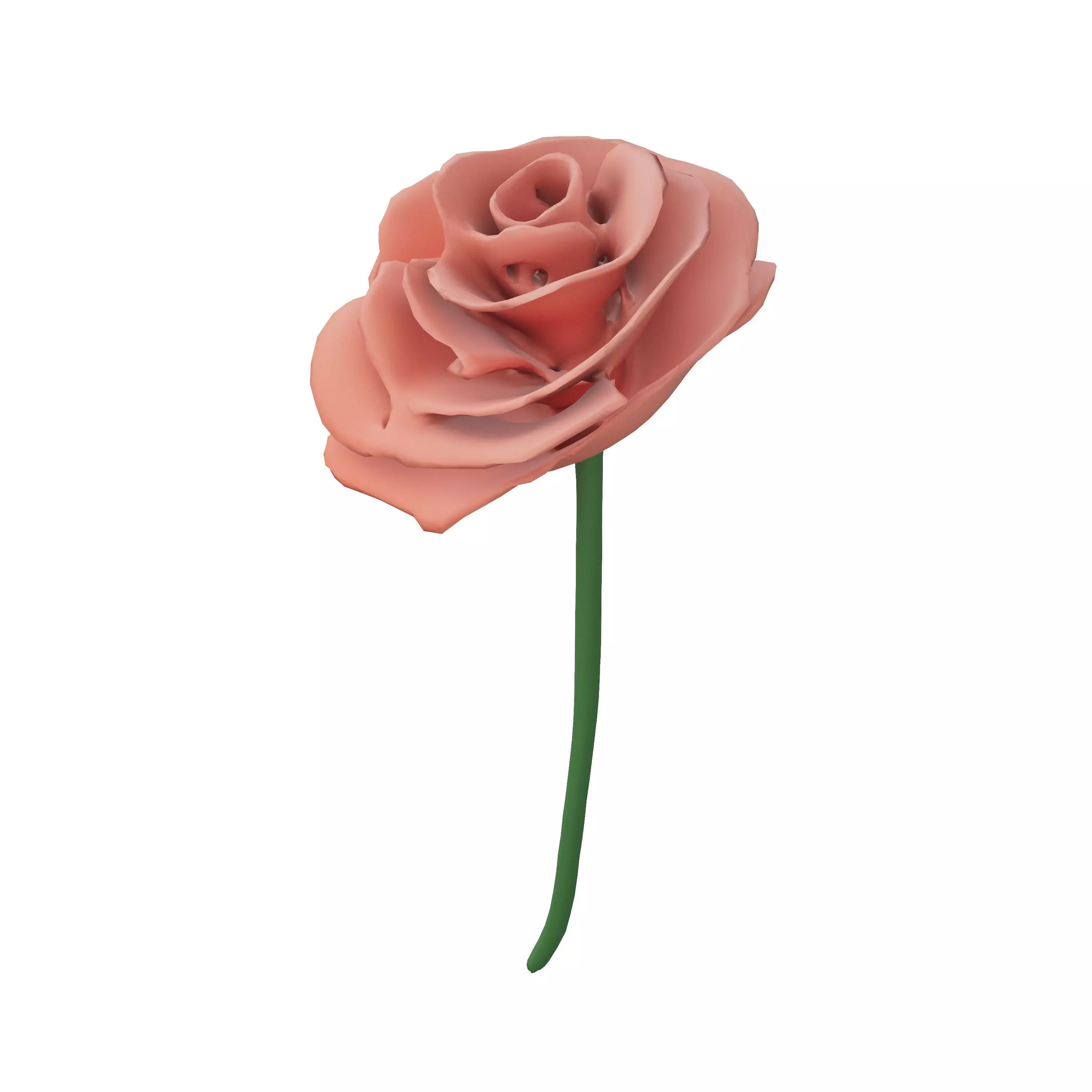 Rose v1 002 Low-poly 3D model_0
