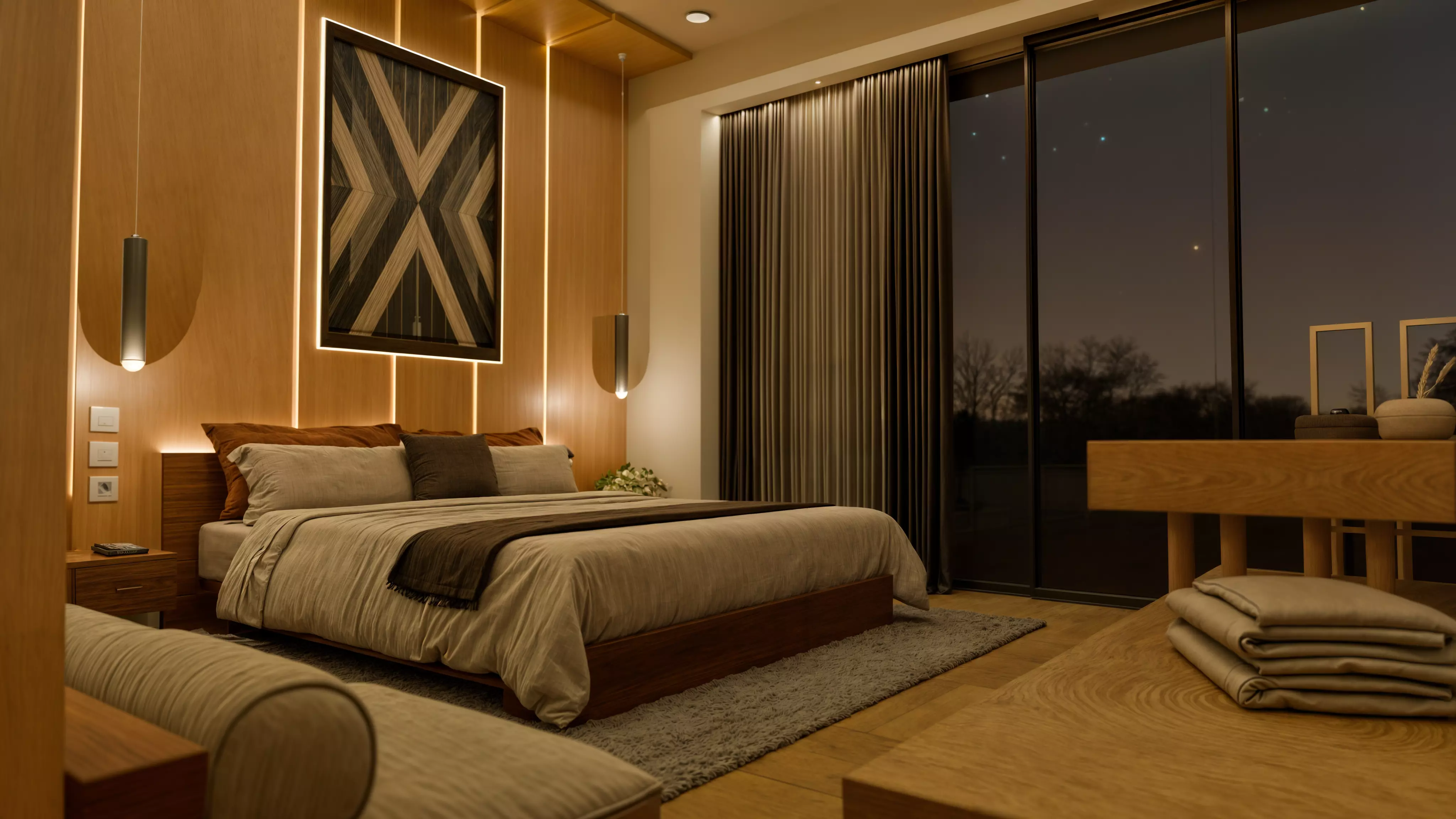 Modern Bed Free 3D model_0