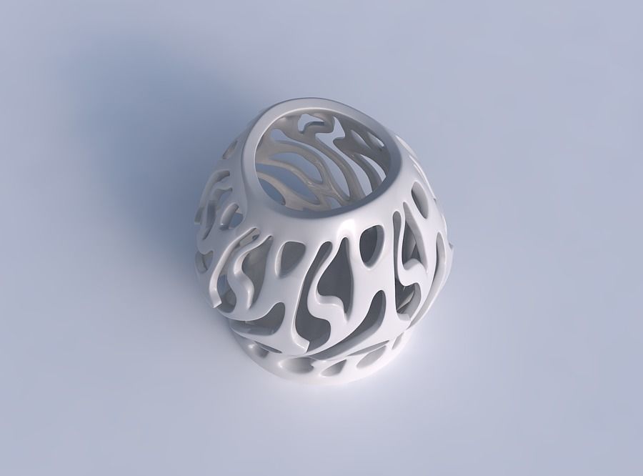 Bowl wide mid with twisted smooth cuts streched top 3D print model_1