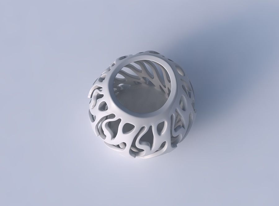 Bowl wide mid with twisted smooth cuts streched top 3D print model_2