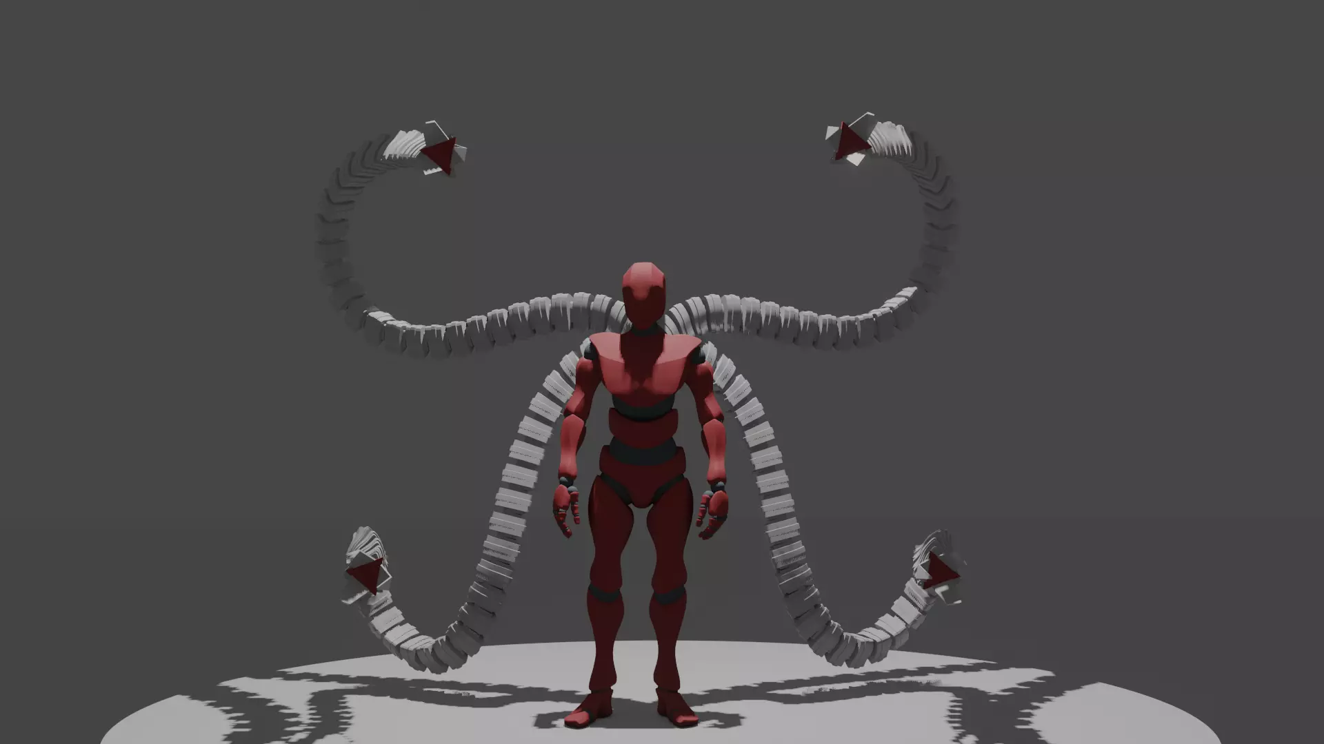 Robotic Arms Man  3D model_0