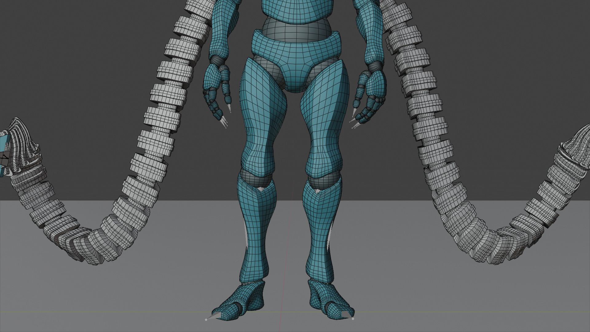 Robotic Arms Man  3D model_15