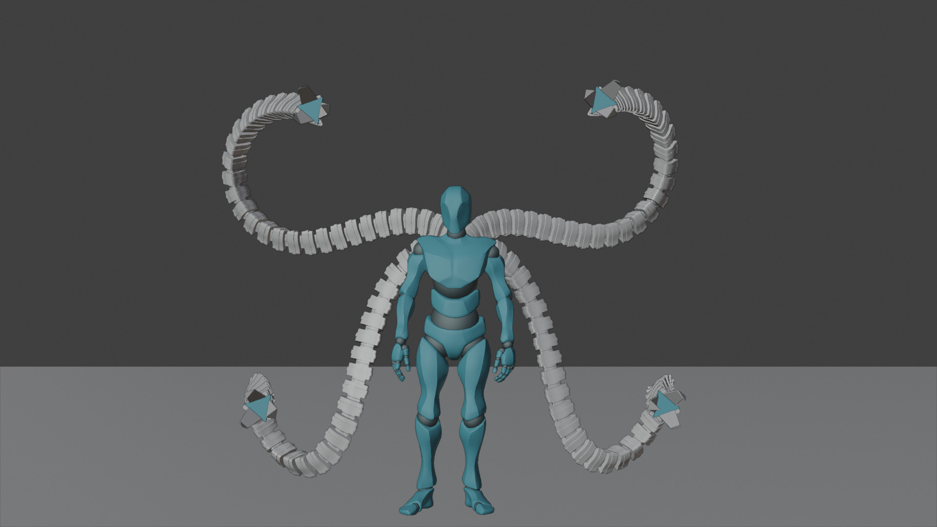 Robotic Arms Man  3D model_6