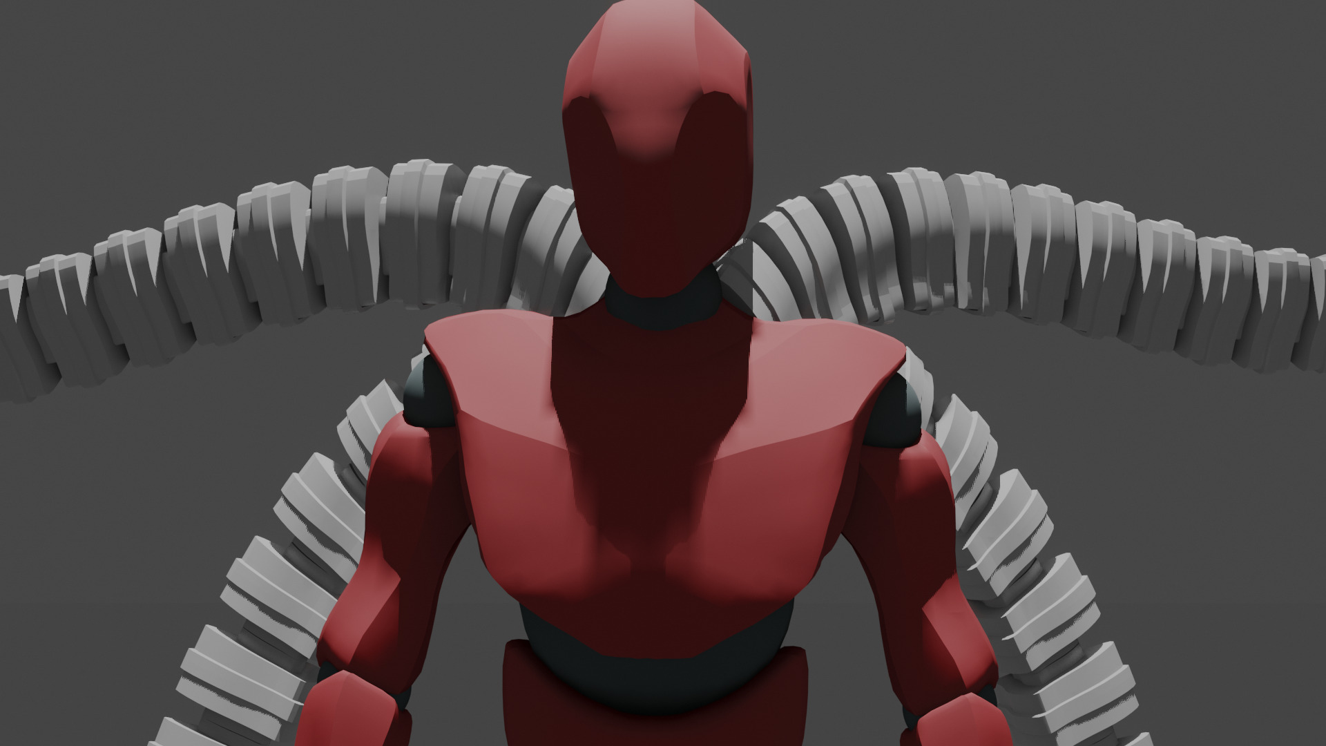 Robotic Arms Man  3D model_2