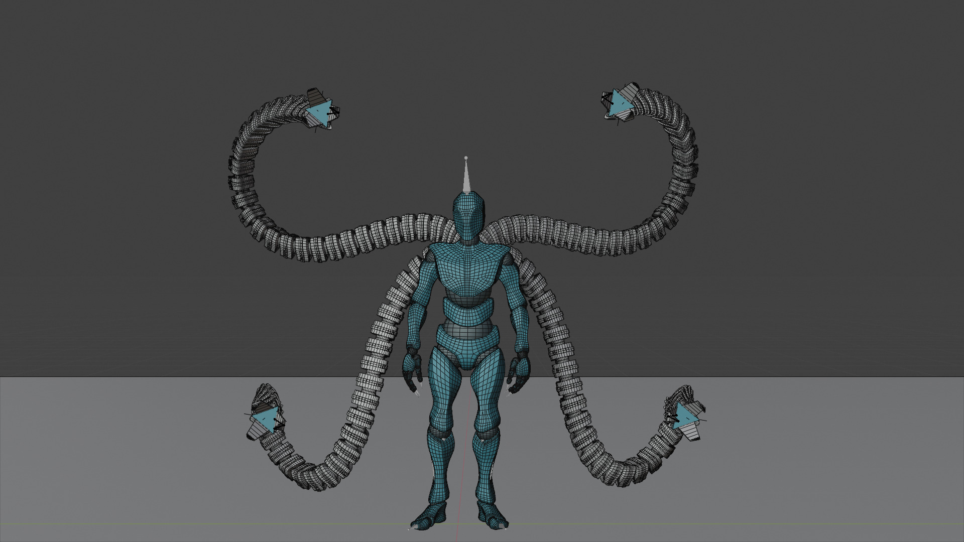 Robotic Arms Man  3D model_12