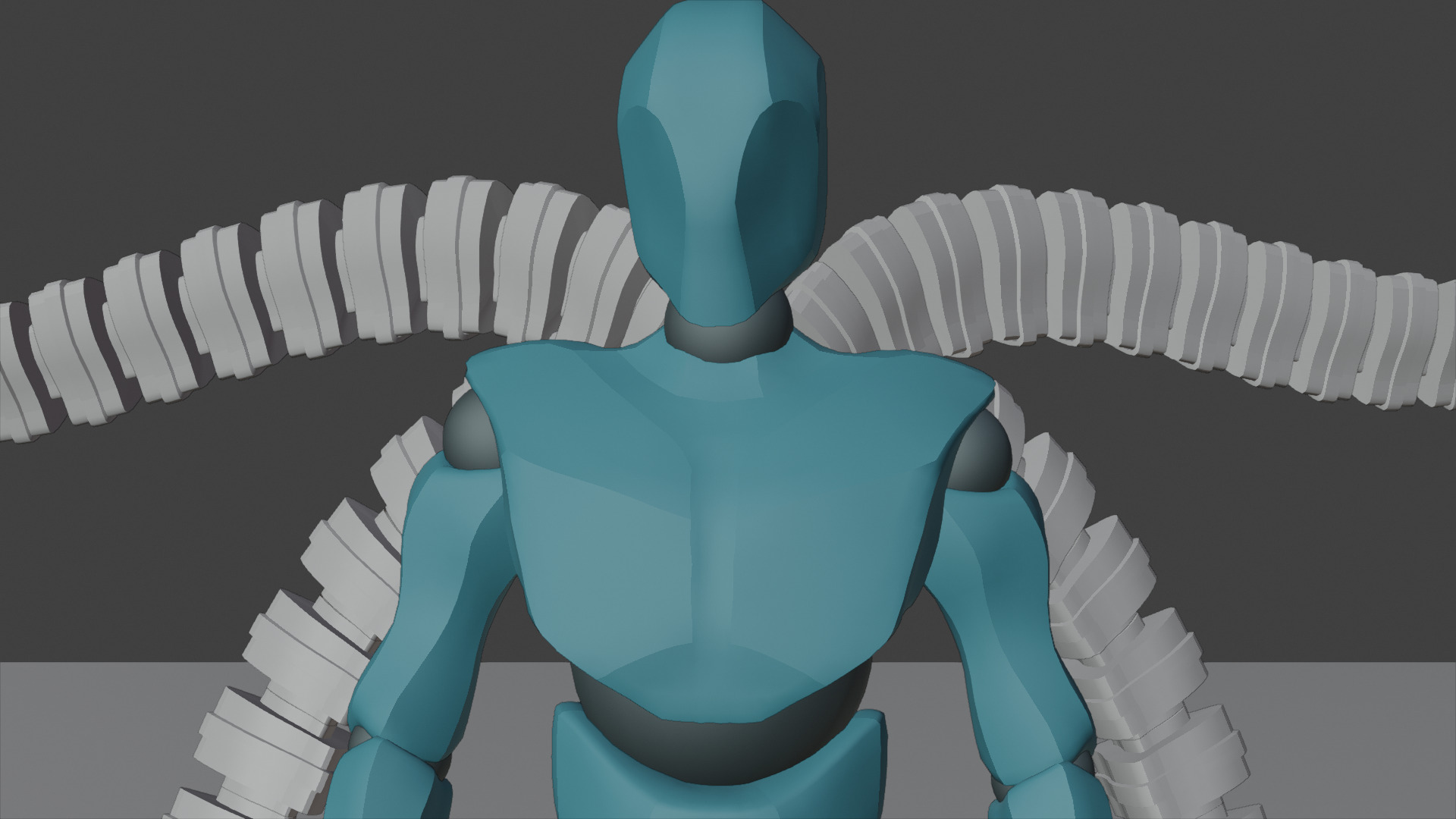 Robotic Arms Man  3D model_8