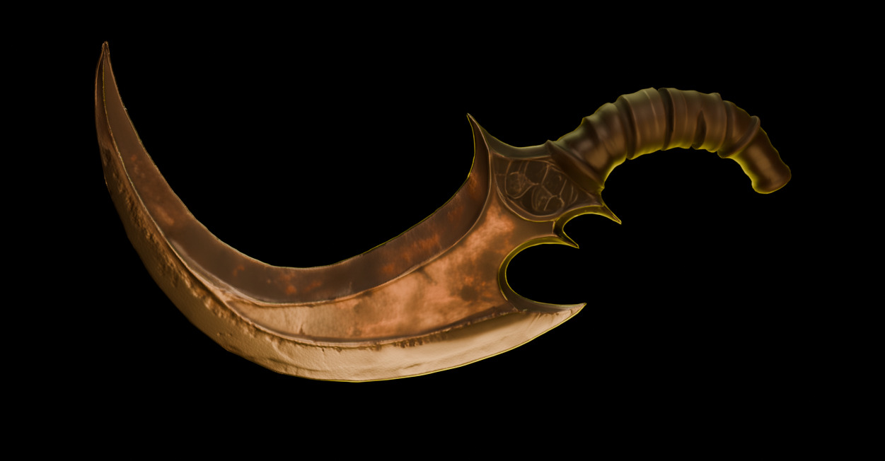 Fighting Knife Pack  Low-poly 3D model_10