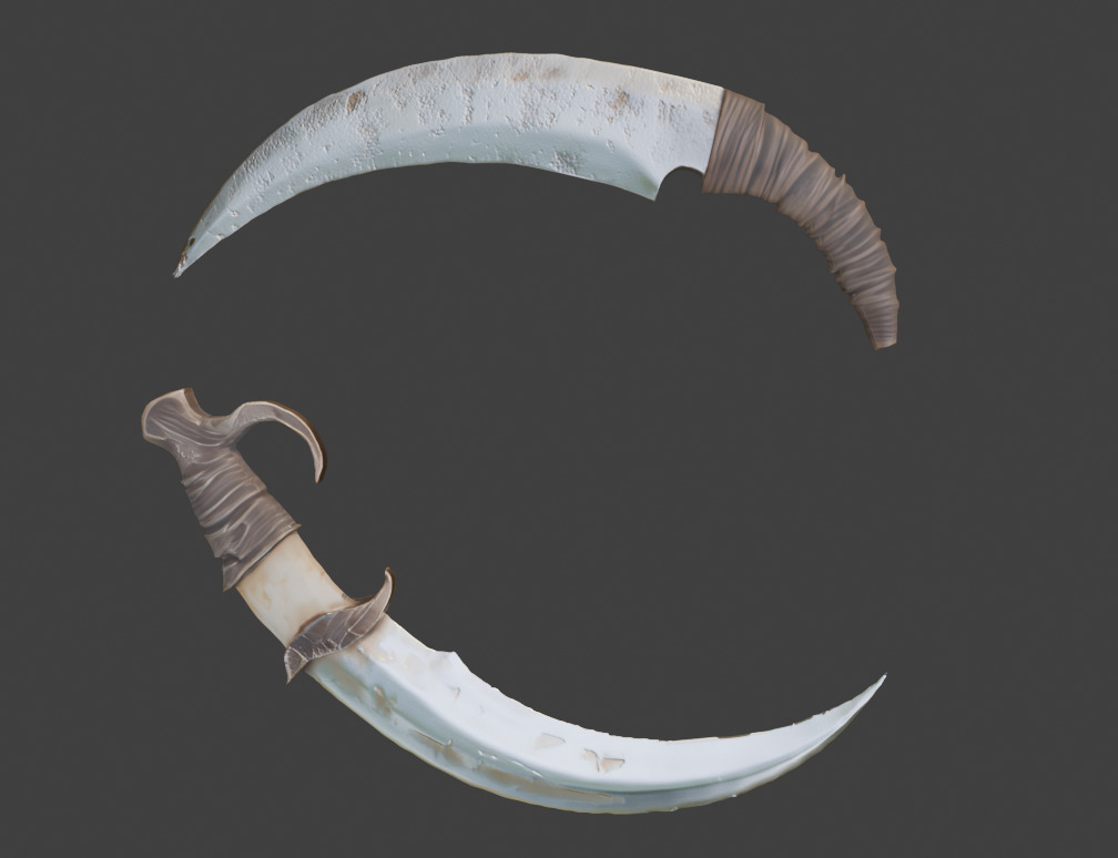 Fighting Knife Pack  Low-poly 3D model_24
