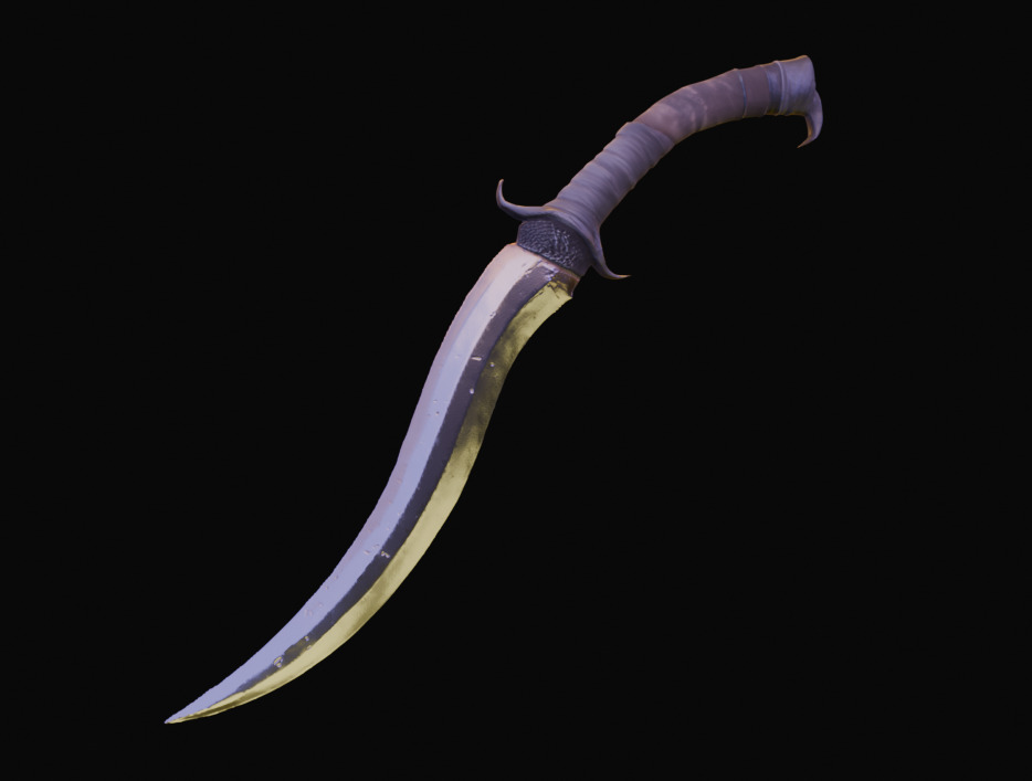 Fighting Knife Pack  Low-poly 3D model_15