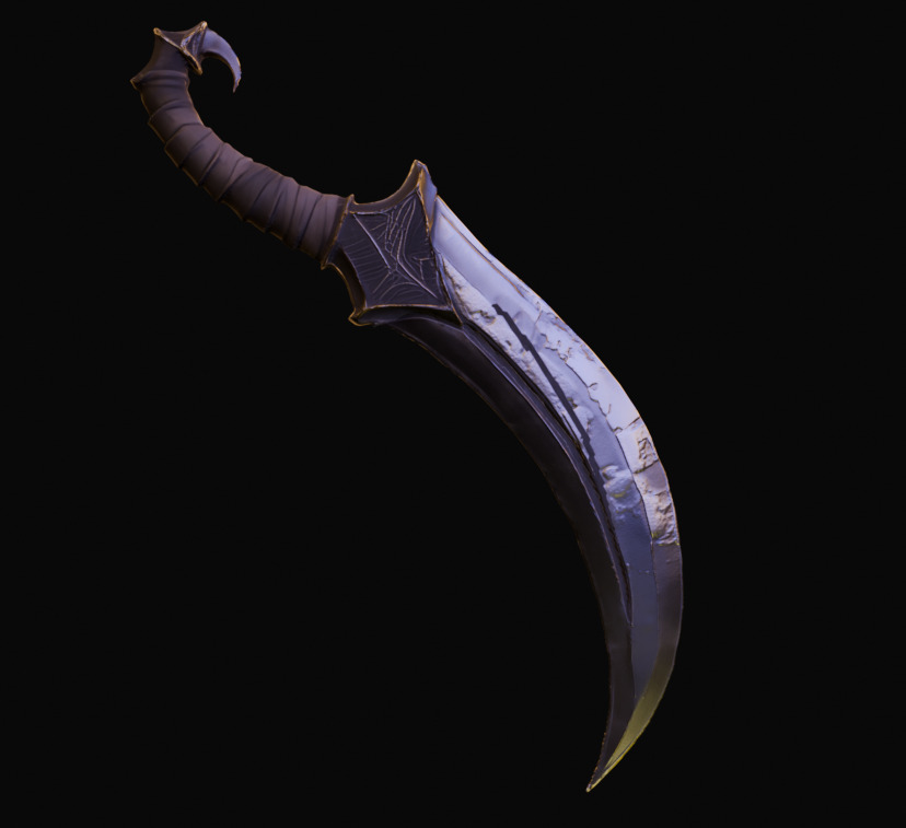 Fighting Knife Pack  Low-poly 3D model_16