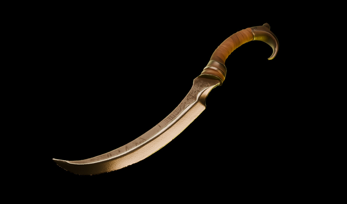 Fighting Knife Pack  Low-poly 3D model_11