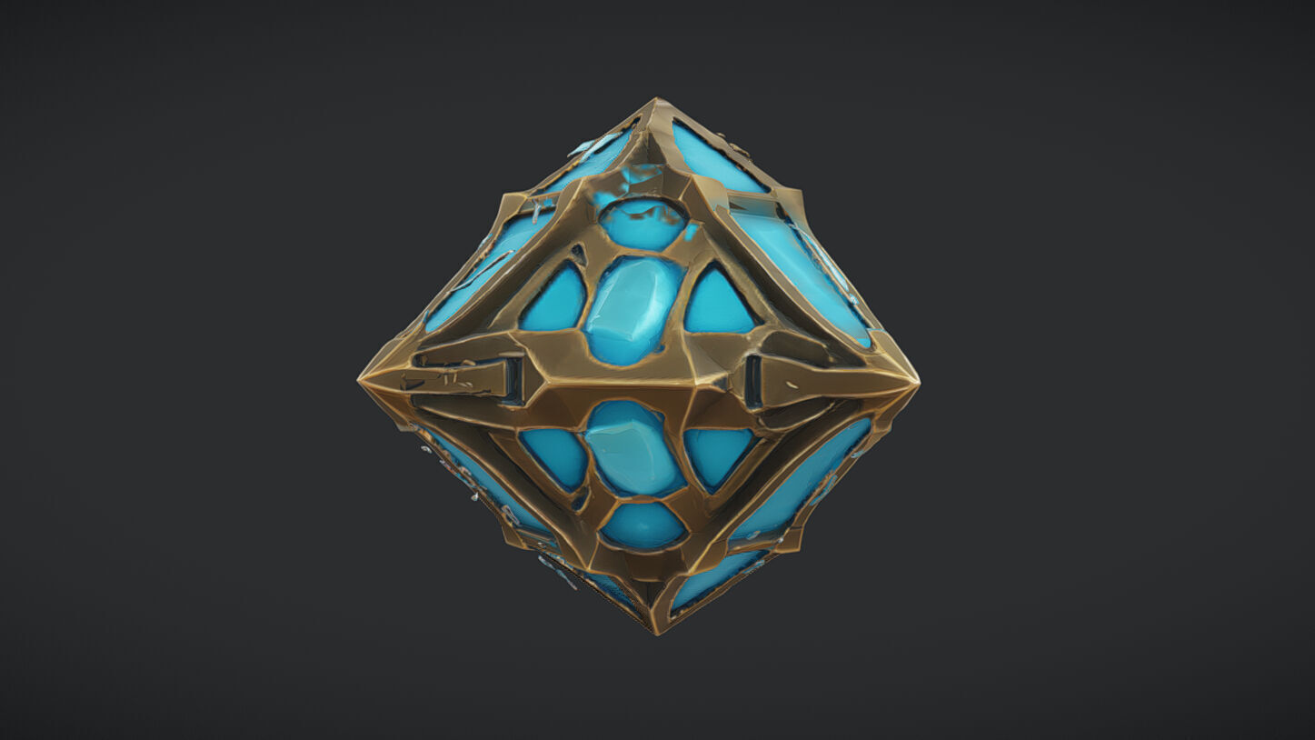 intricate crystal structure 3D model_16