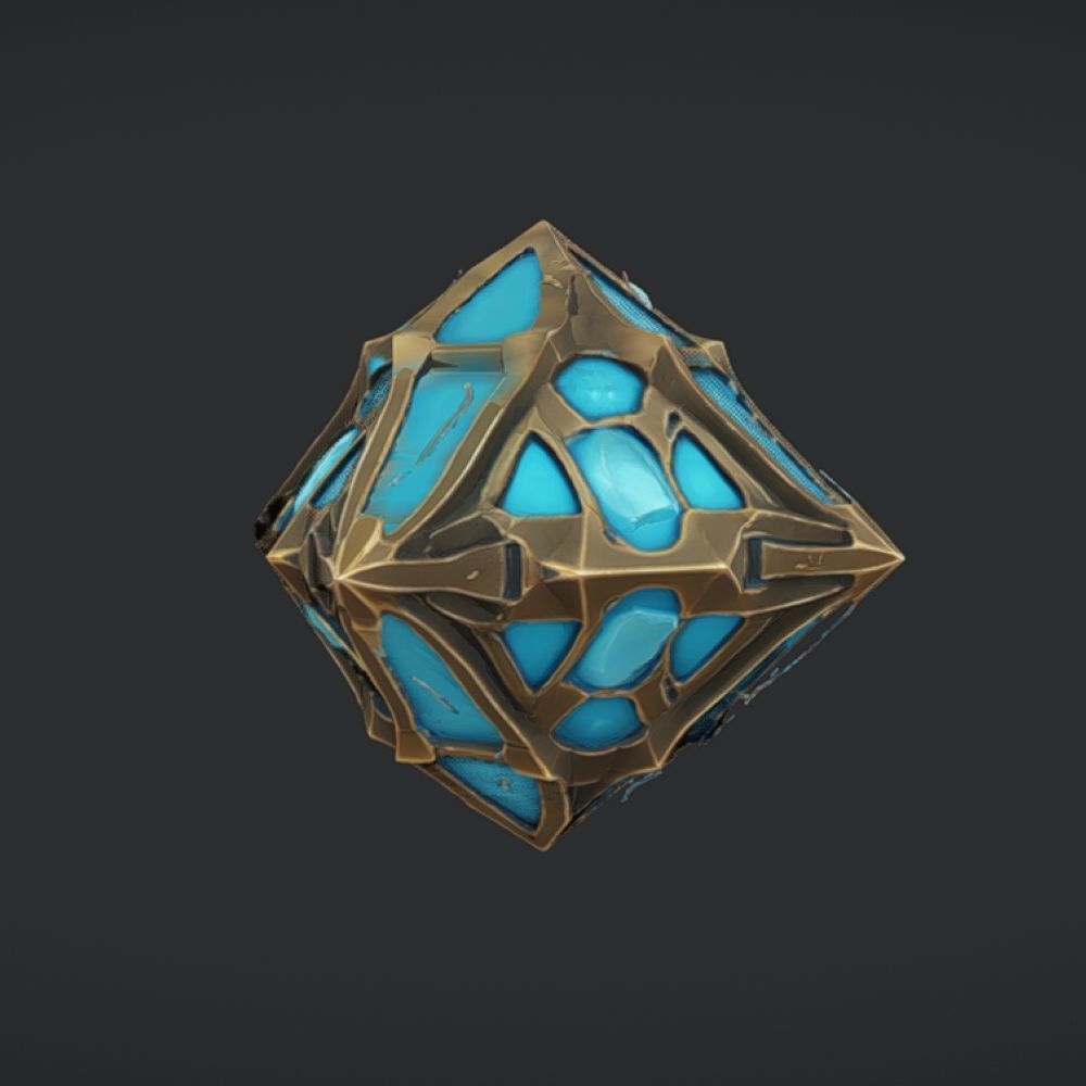 intricate crystal structure 3D model_1