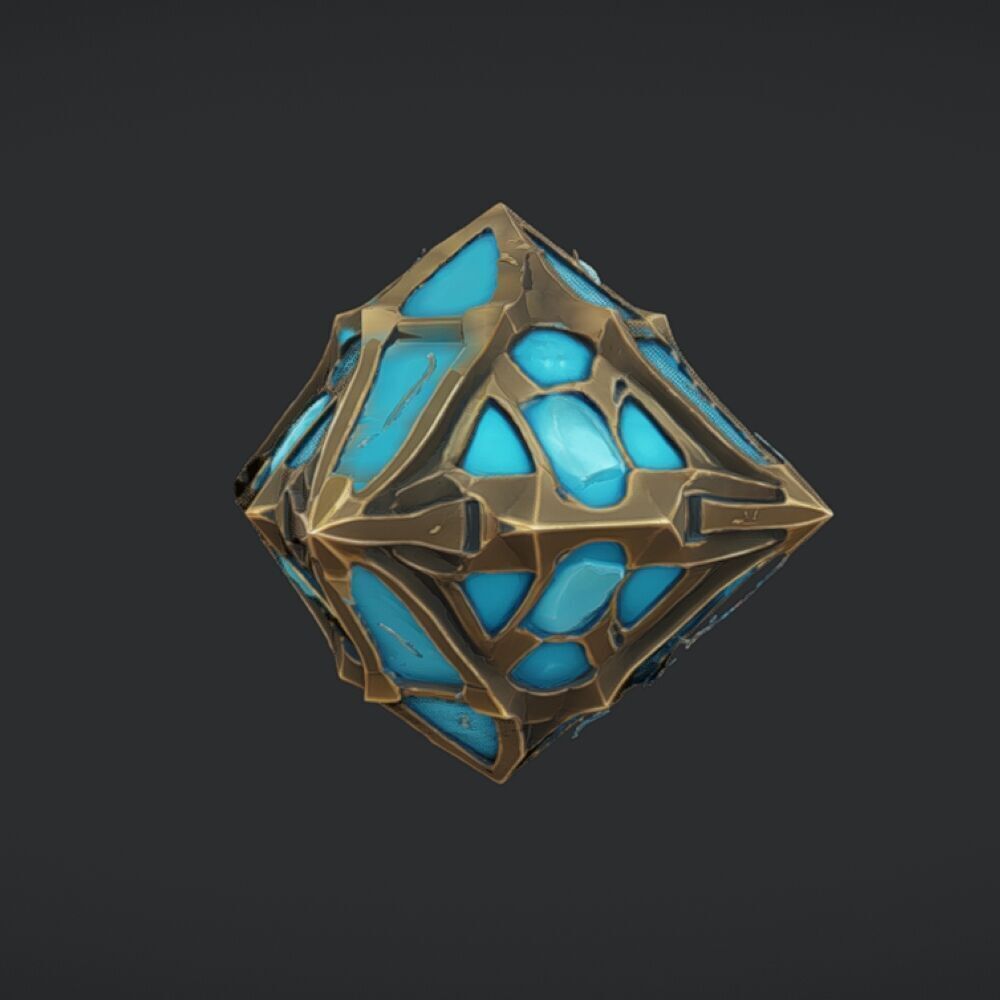 intricate crystal structure 3D model_11