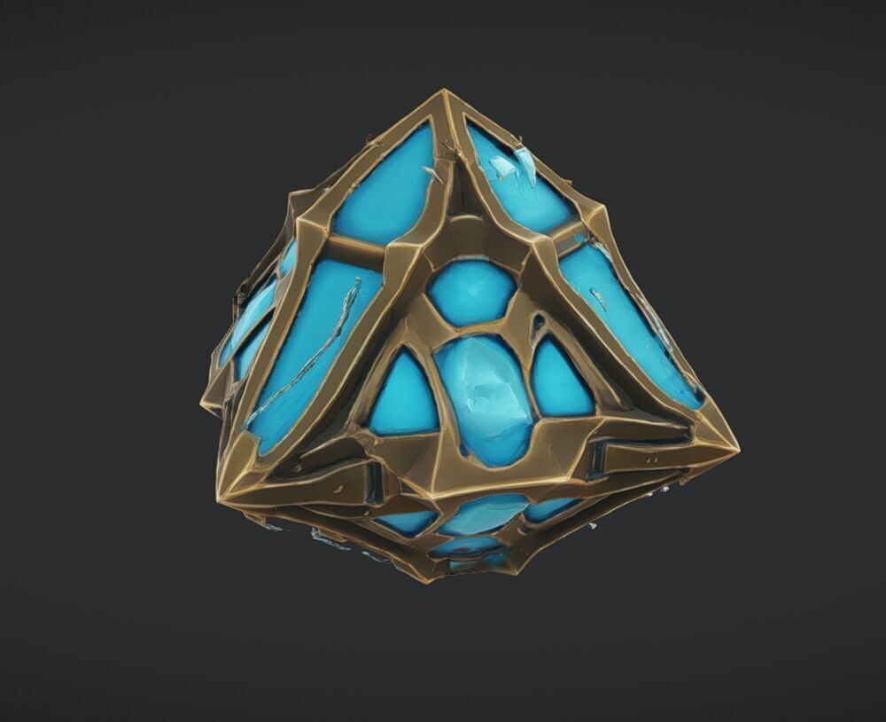 intricate crystal structure 3D model_14