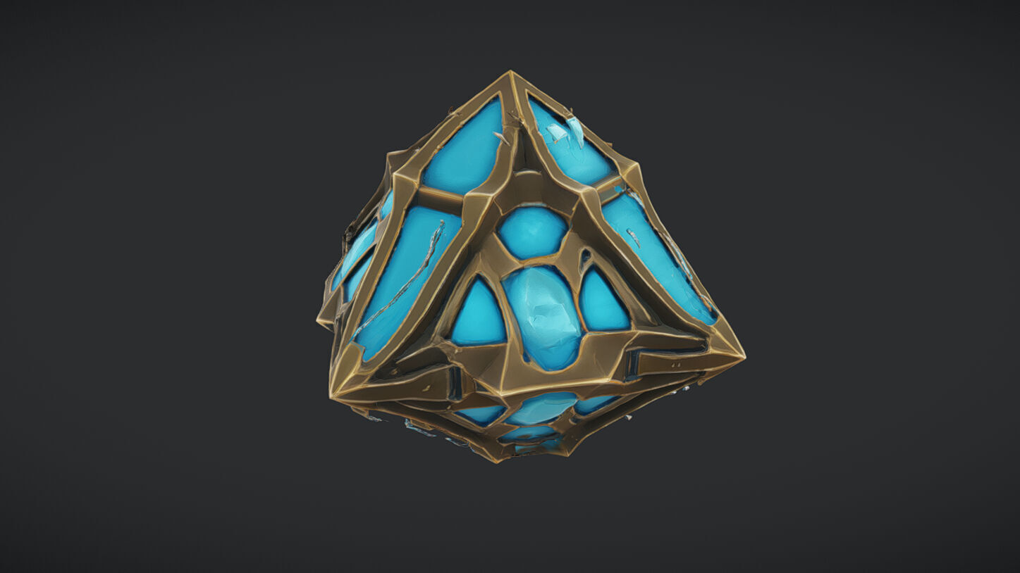 intricate crystal structure 3D model_9