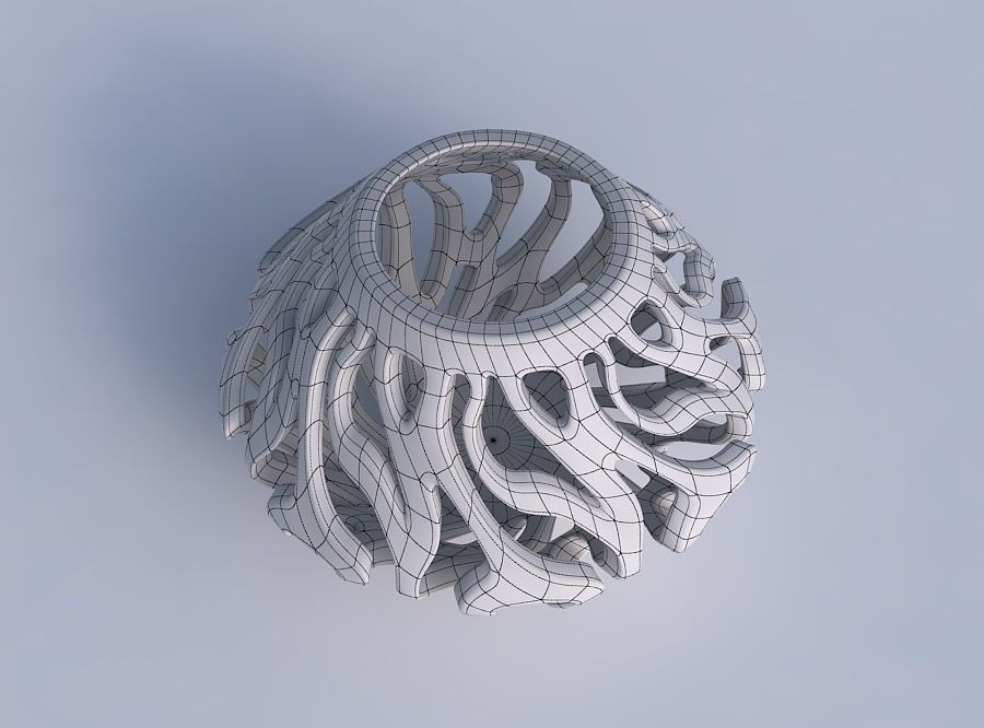 Bowl wide mid with twisted smooth cuts wide middle 3D print model_6