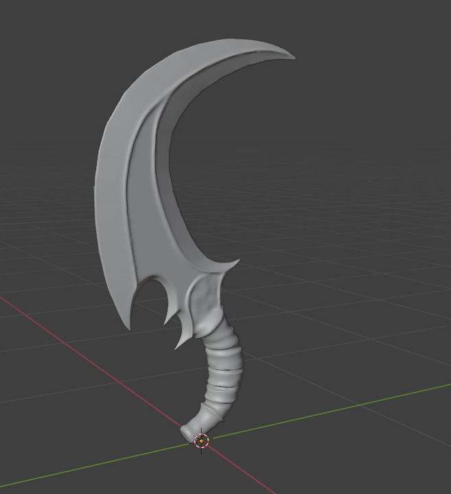 Ancient Scimitar Low-poly 3D model_2