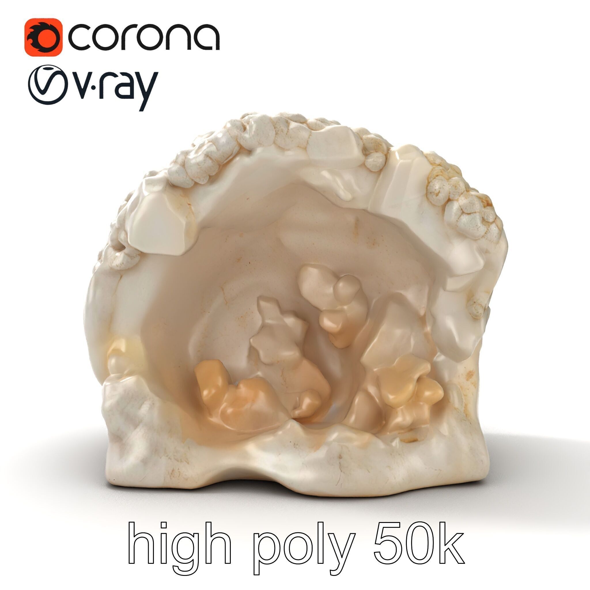 Crystalline Grotto Formation model pack Low-poly 3D model_17