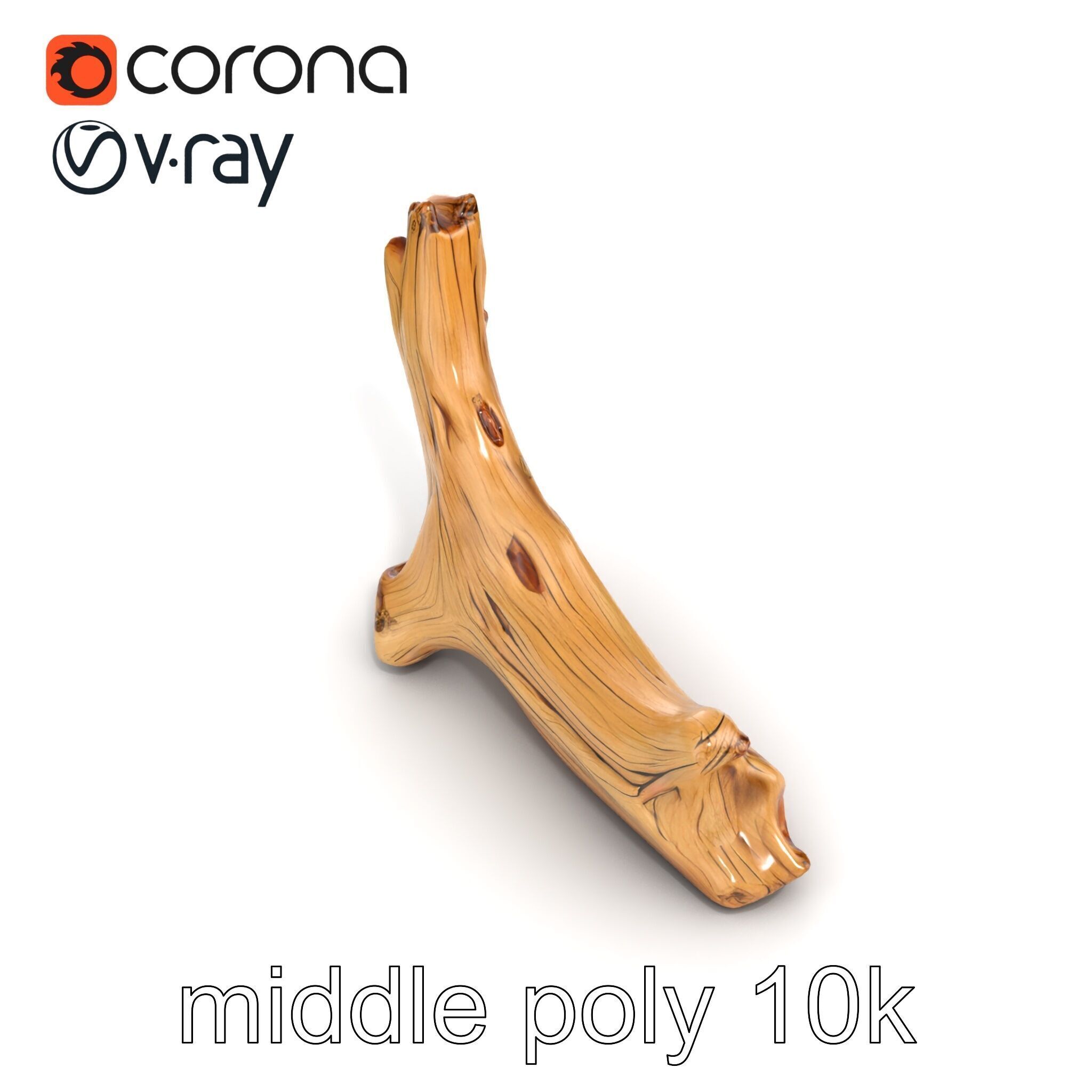 Driftwood with Copper Accents Model Pack Low-poly 3D model_12