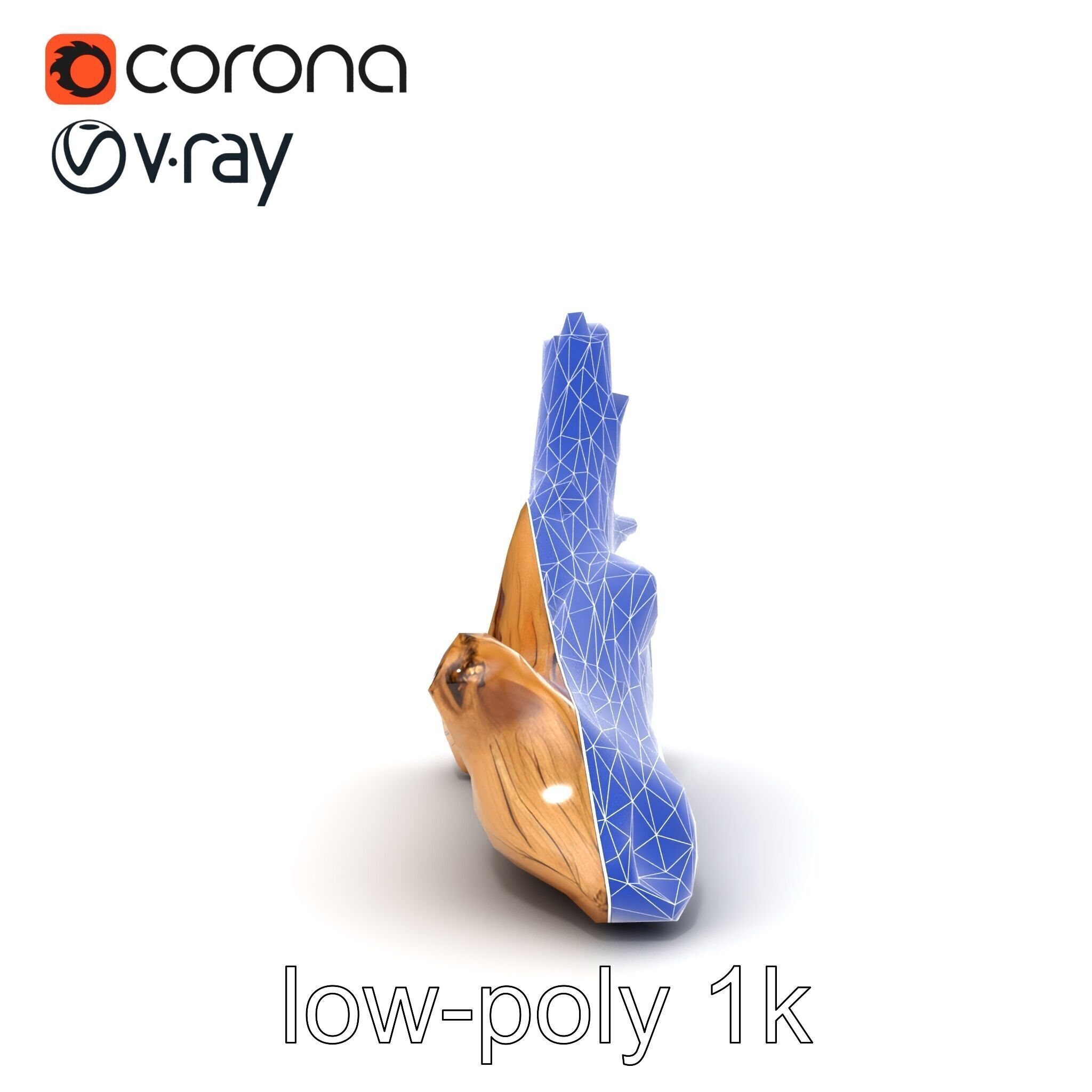 Driftwood with Copper Accents Model Pack Low-poly 3D model_24