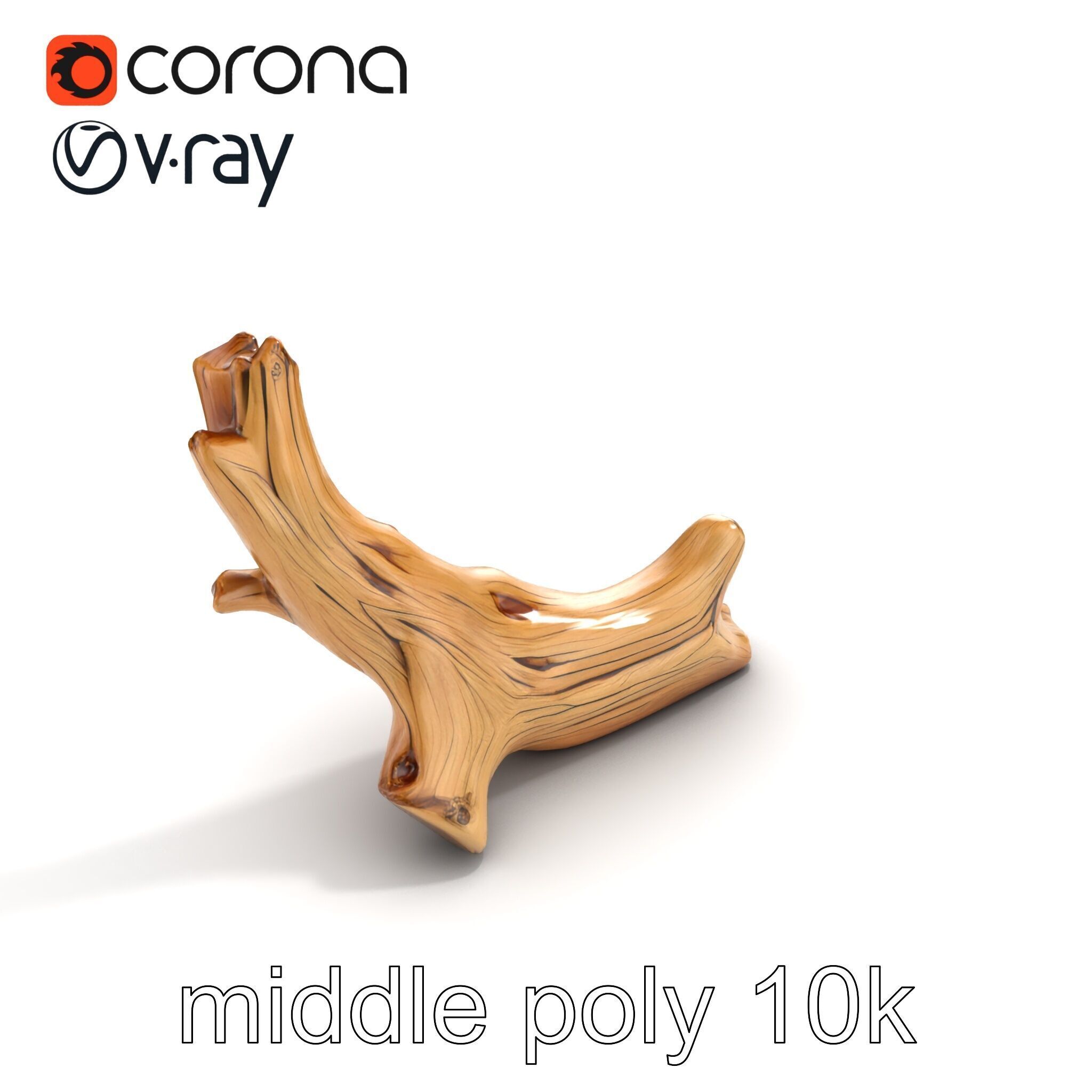 Driftwood with Copper Accents Model Pack Low-poly 3D model_8