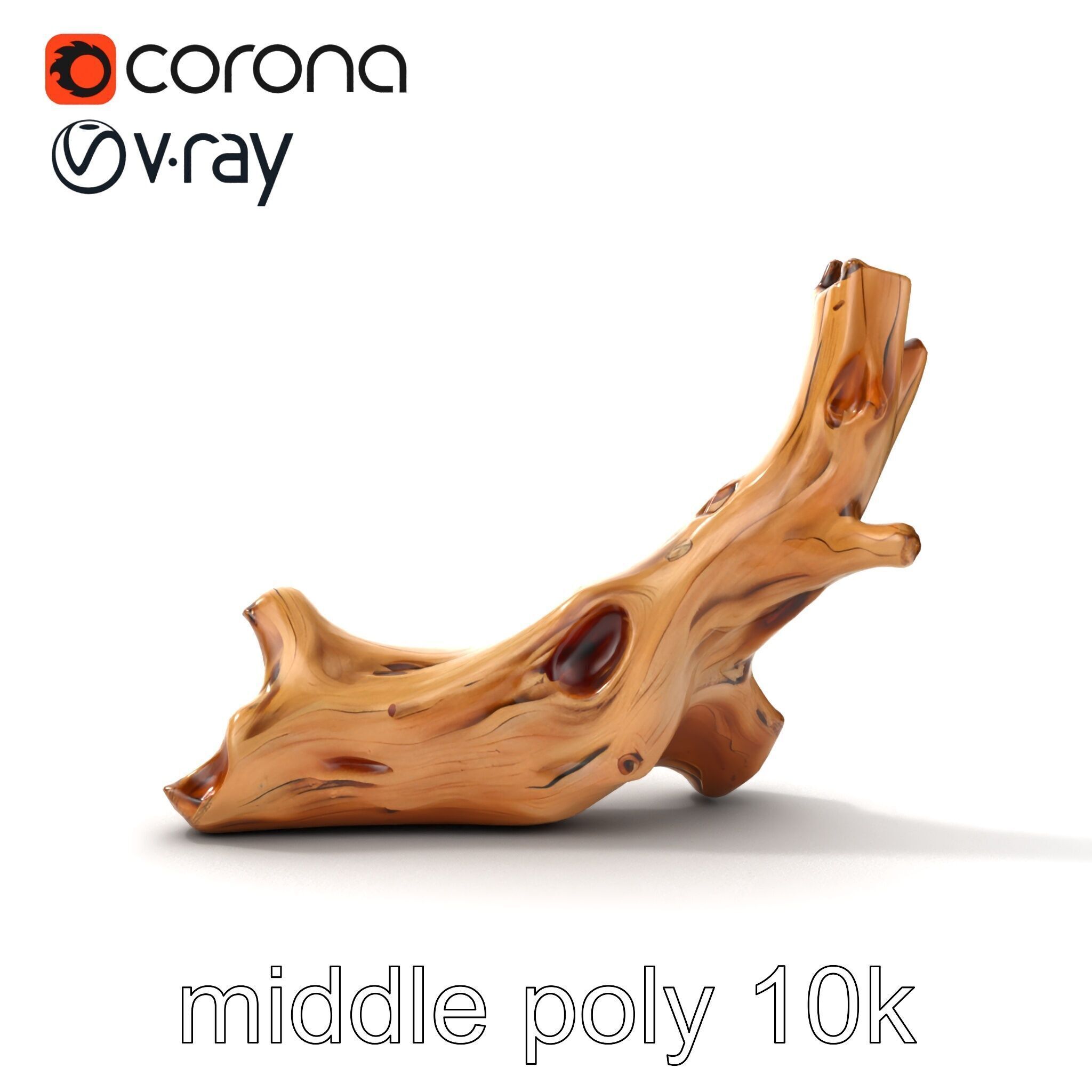 Driftwood with Copper Accents Model Pack Low-poly 3D model_31