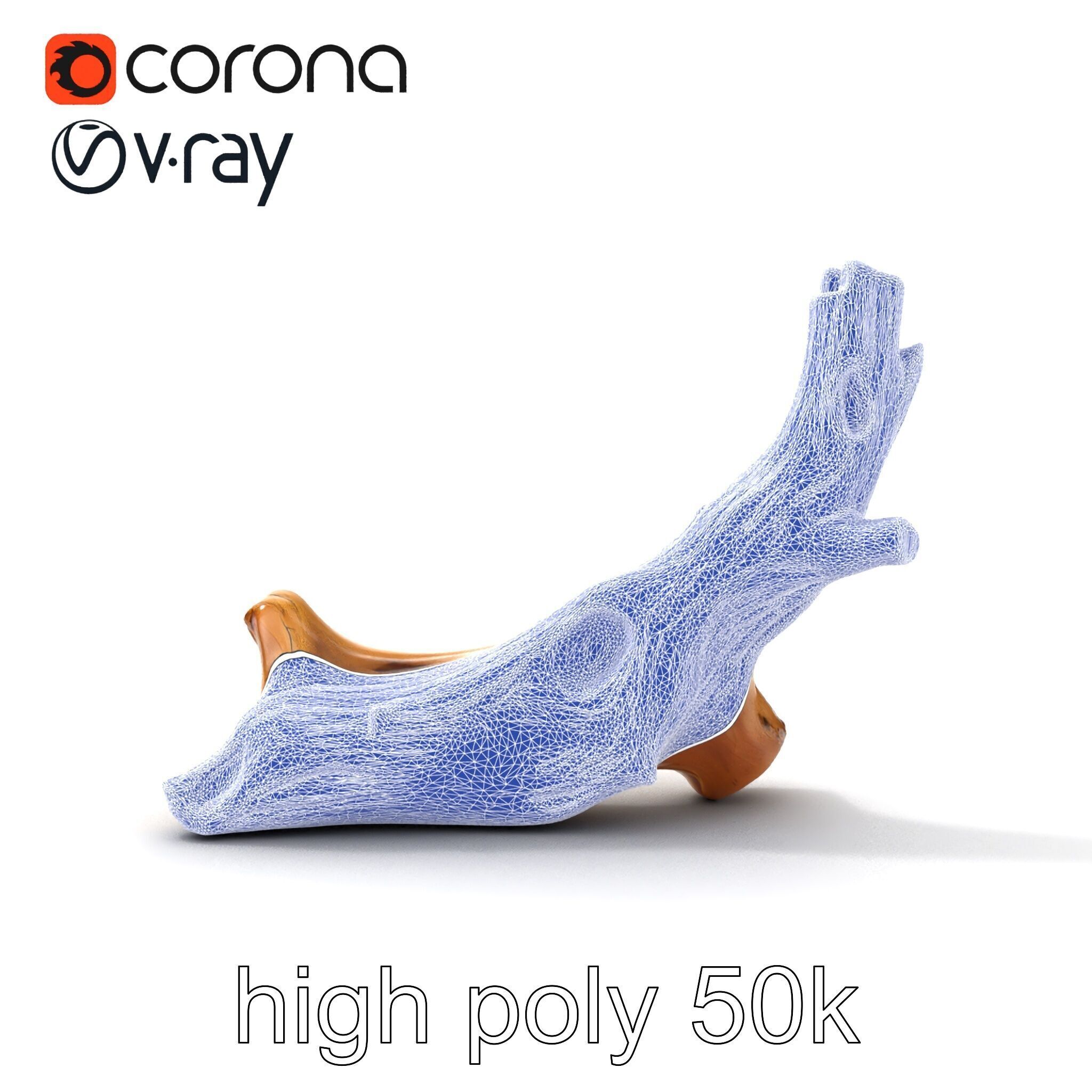 Driftwood with Copper Accents Model Pack Low-poly 3D model_30