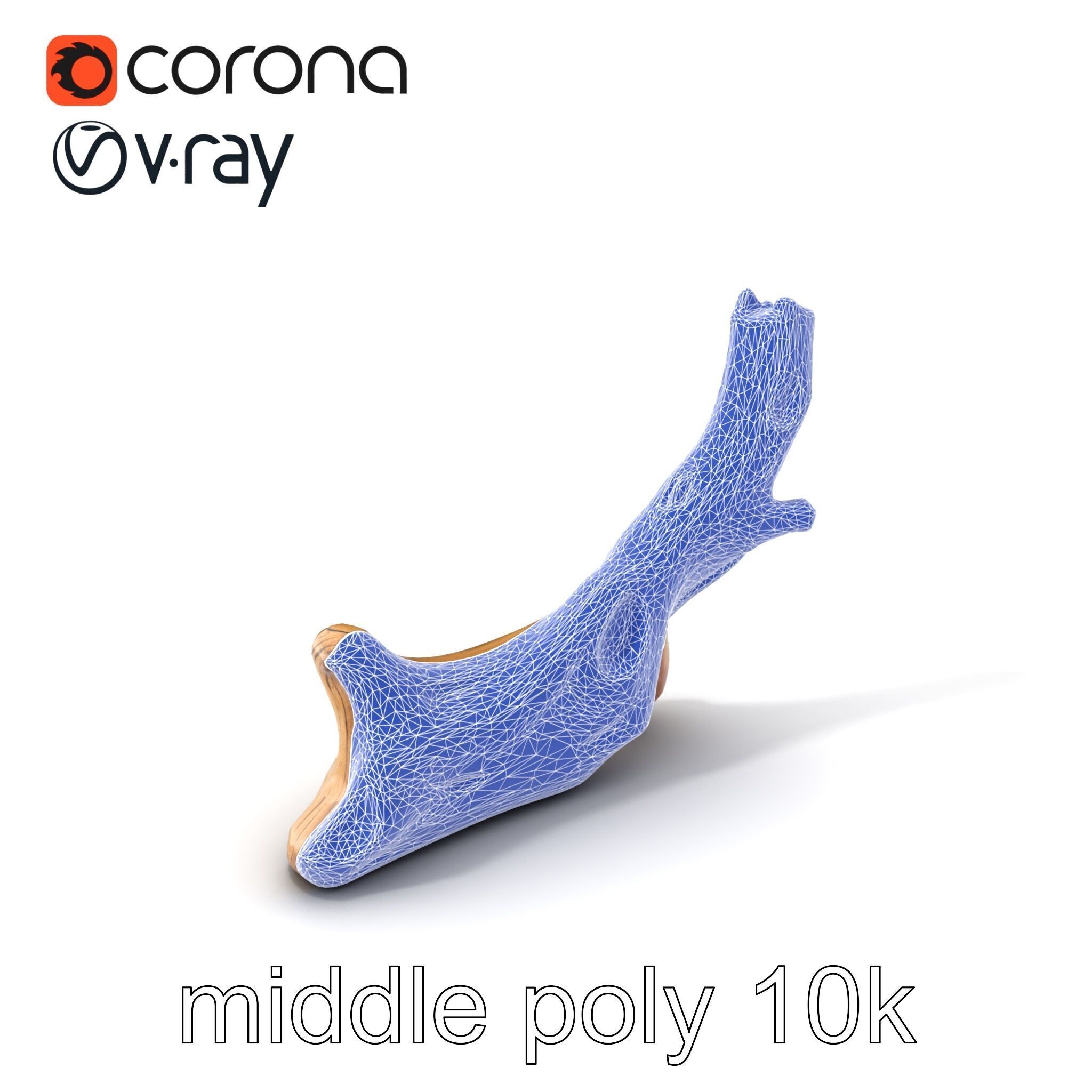 Driftwood with Copper Accents Model Pack Low-poly 3D model_6