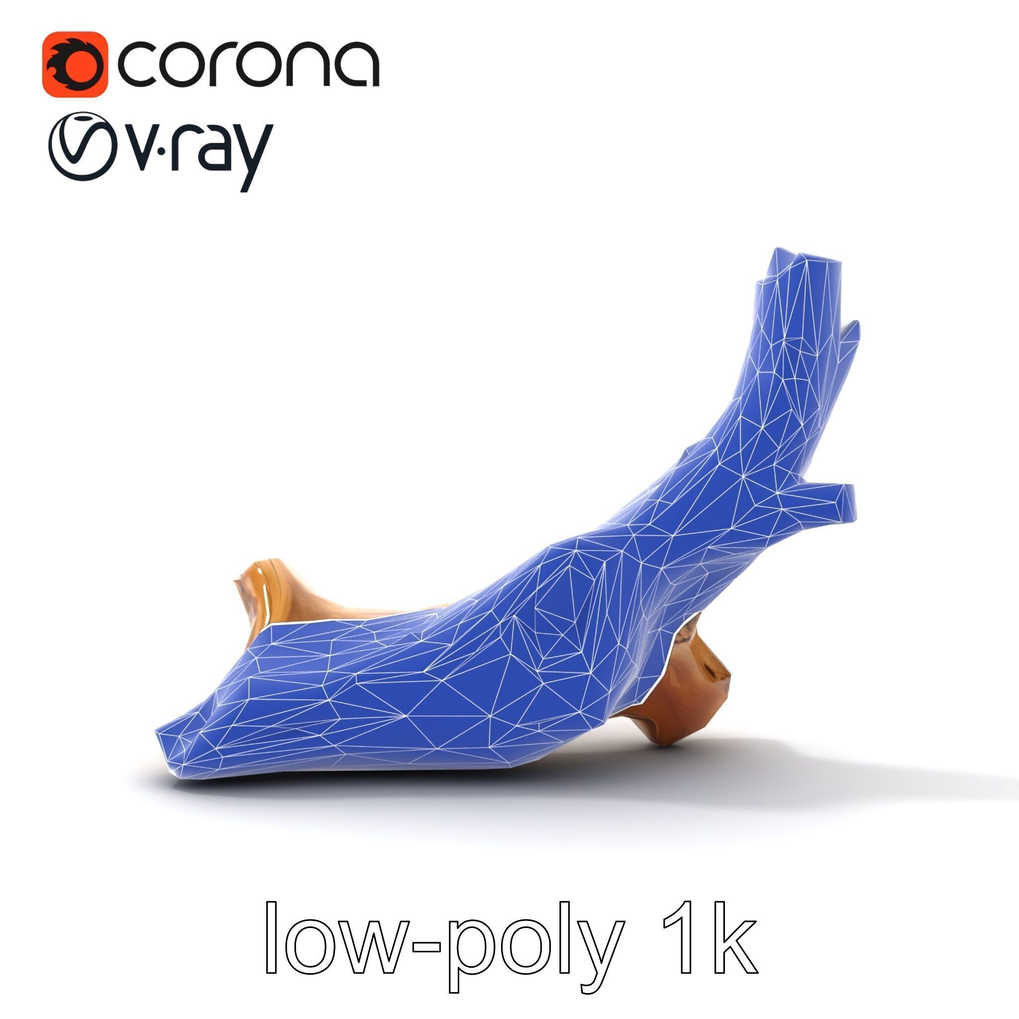 Driftwood with Copper Accents Model Pack Low-poly 3D model_27