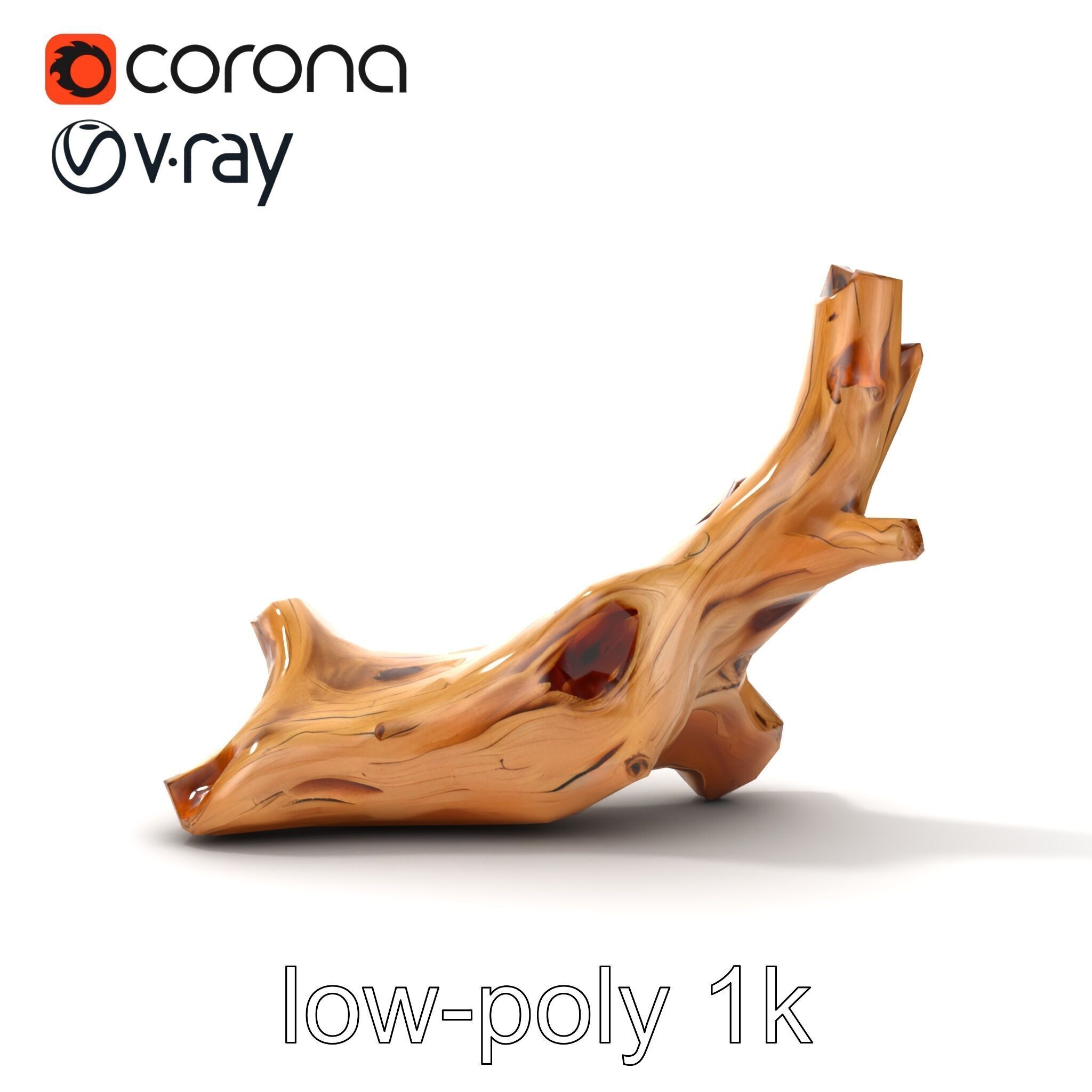 Driftwood with Copper Accents Model Pack Low-poly 3D model_25