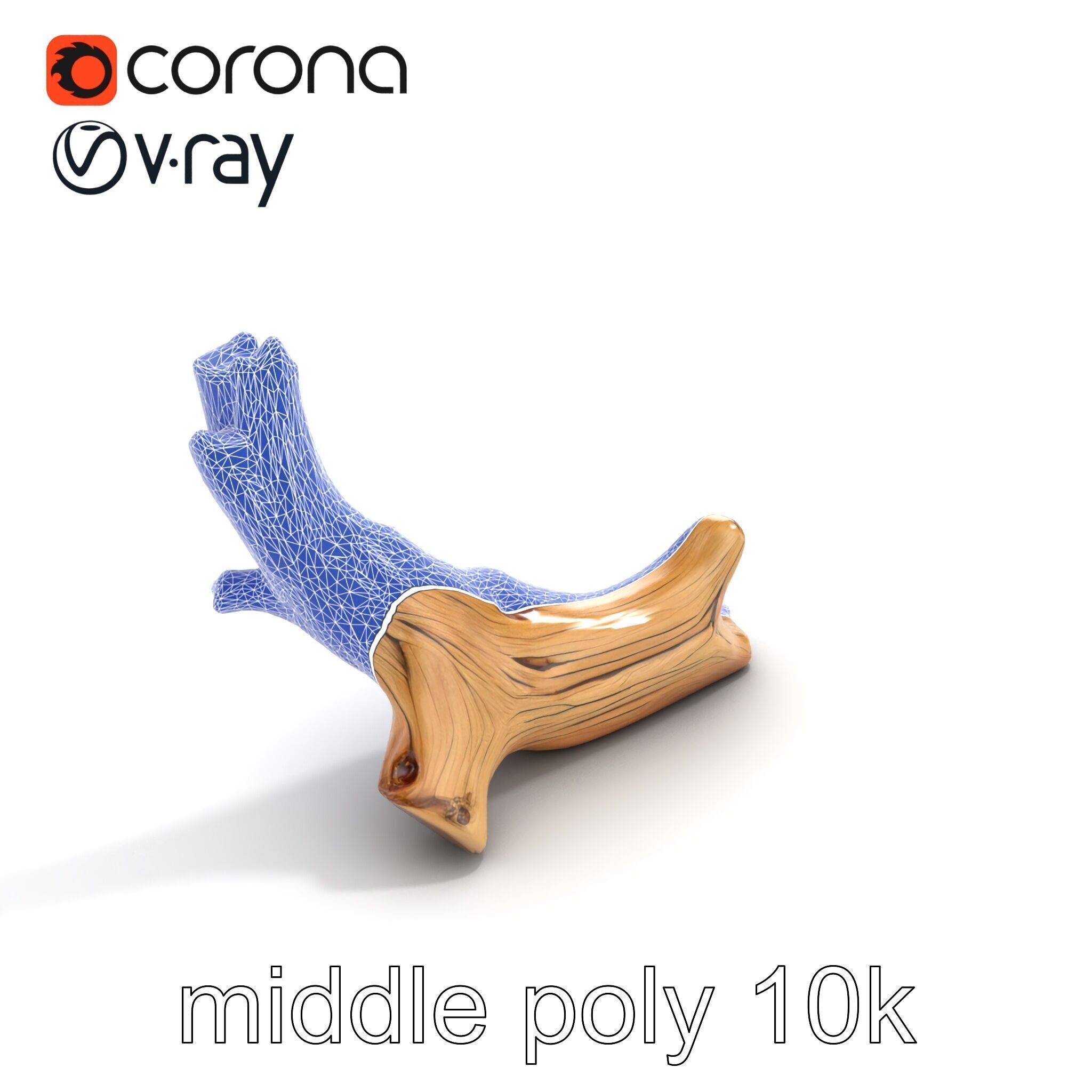 Driftwood with Copper Accents Model Pack Low-poly 3D model_11