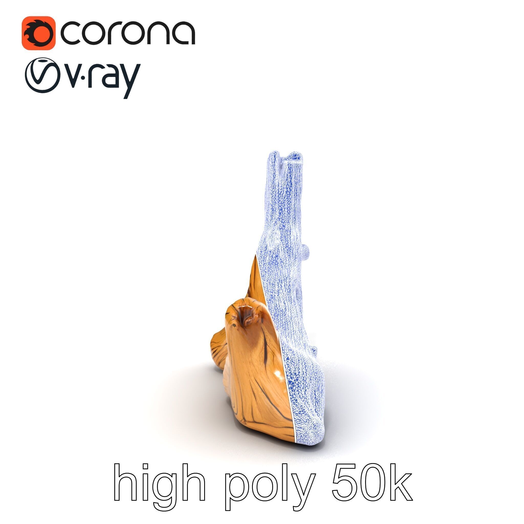 Driftwood with Copper Accents Model Pack Low-poly 3D model_26