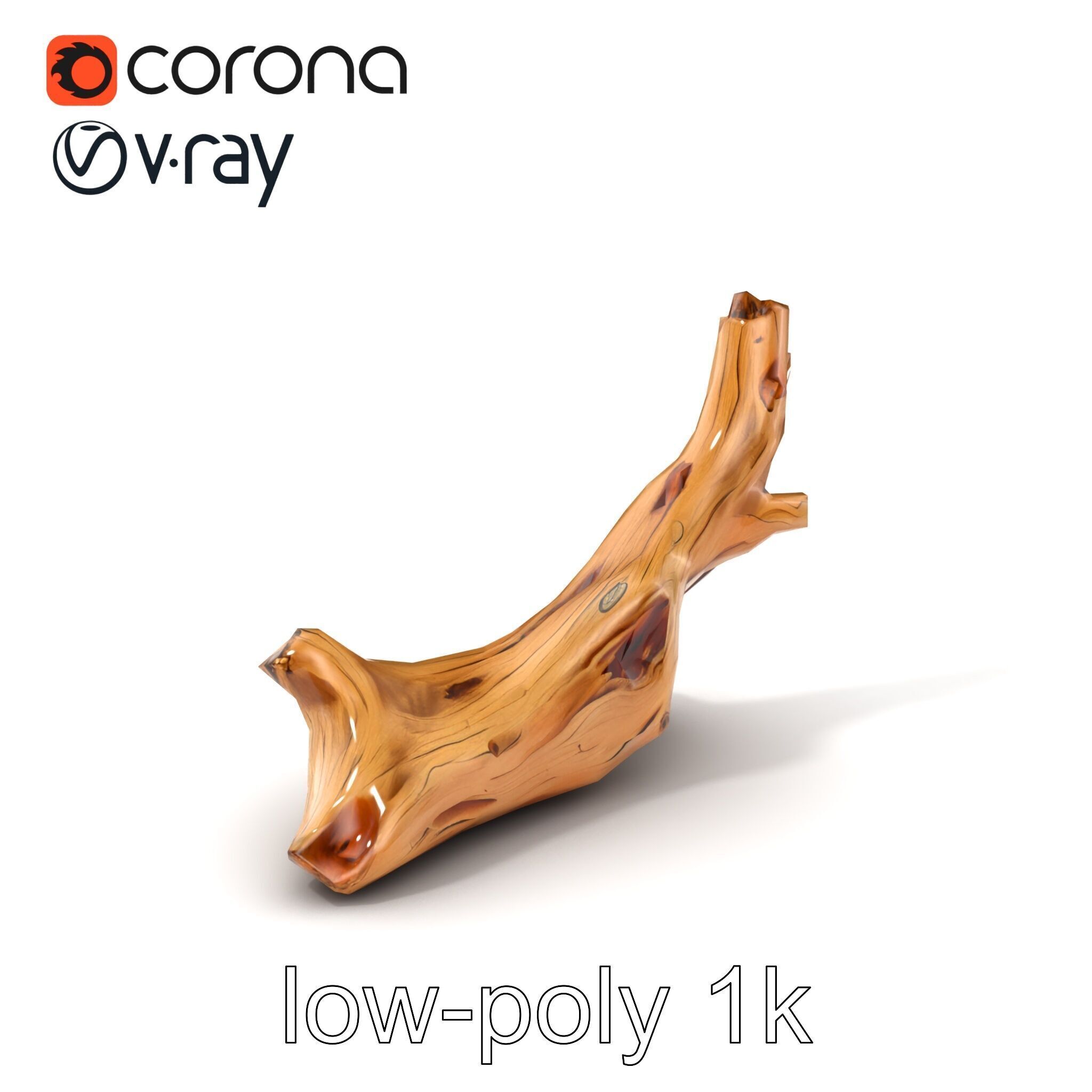 Driftwood with Copper Accents Model Pack Low-poly 3D model_5