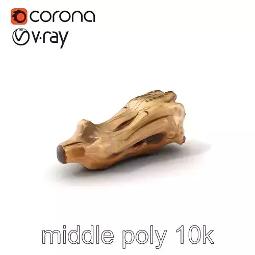 Weathered Driftwood Detailed Sculpture model pack