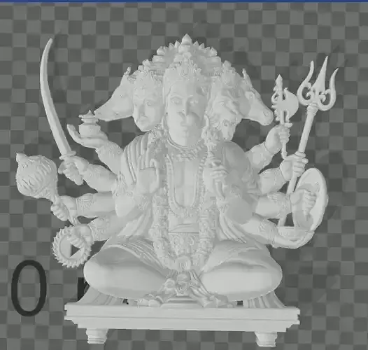 panch mukhi hanuman 3D print model