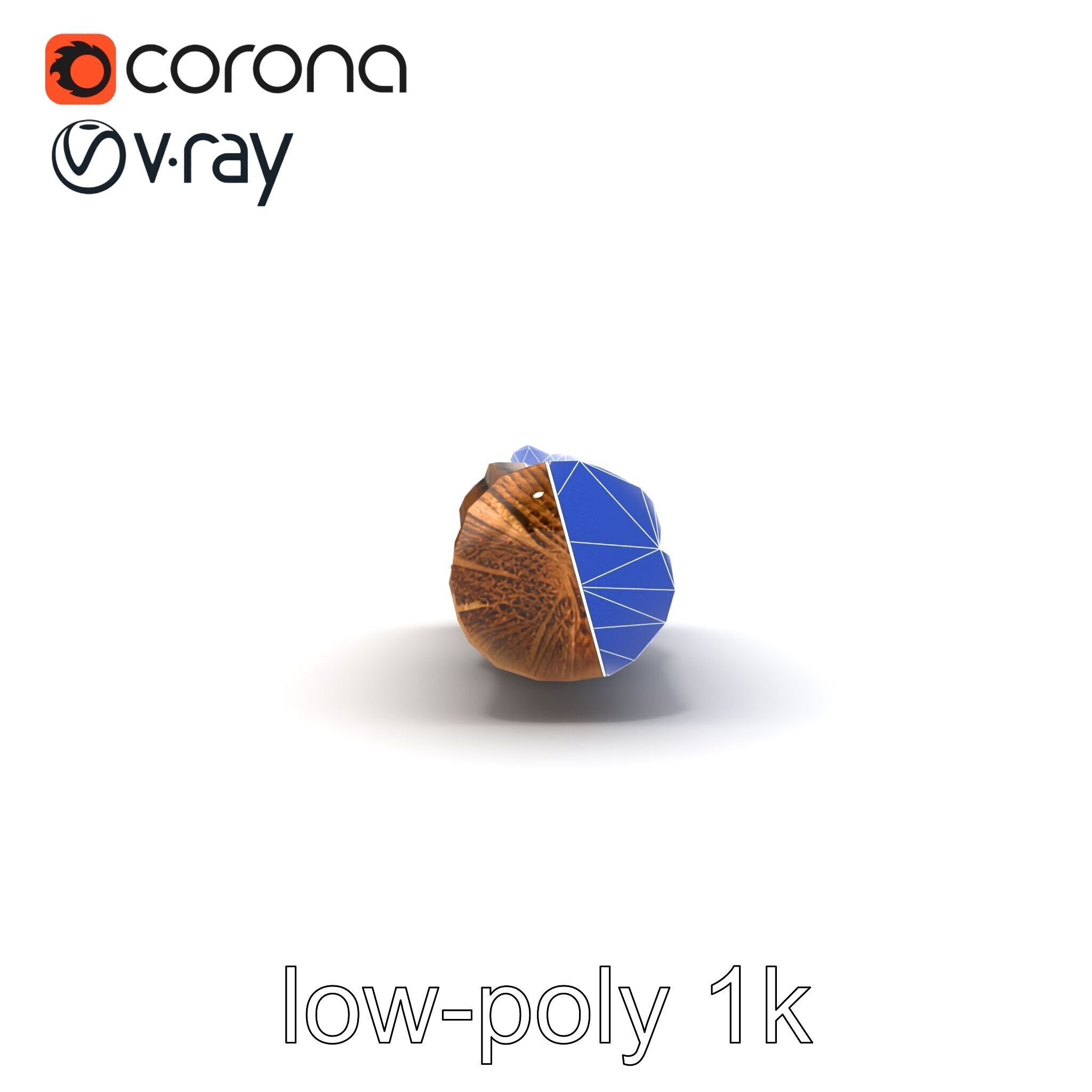 Driftwood Brass Accent Log D model pack Low-poly 3D model_27