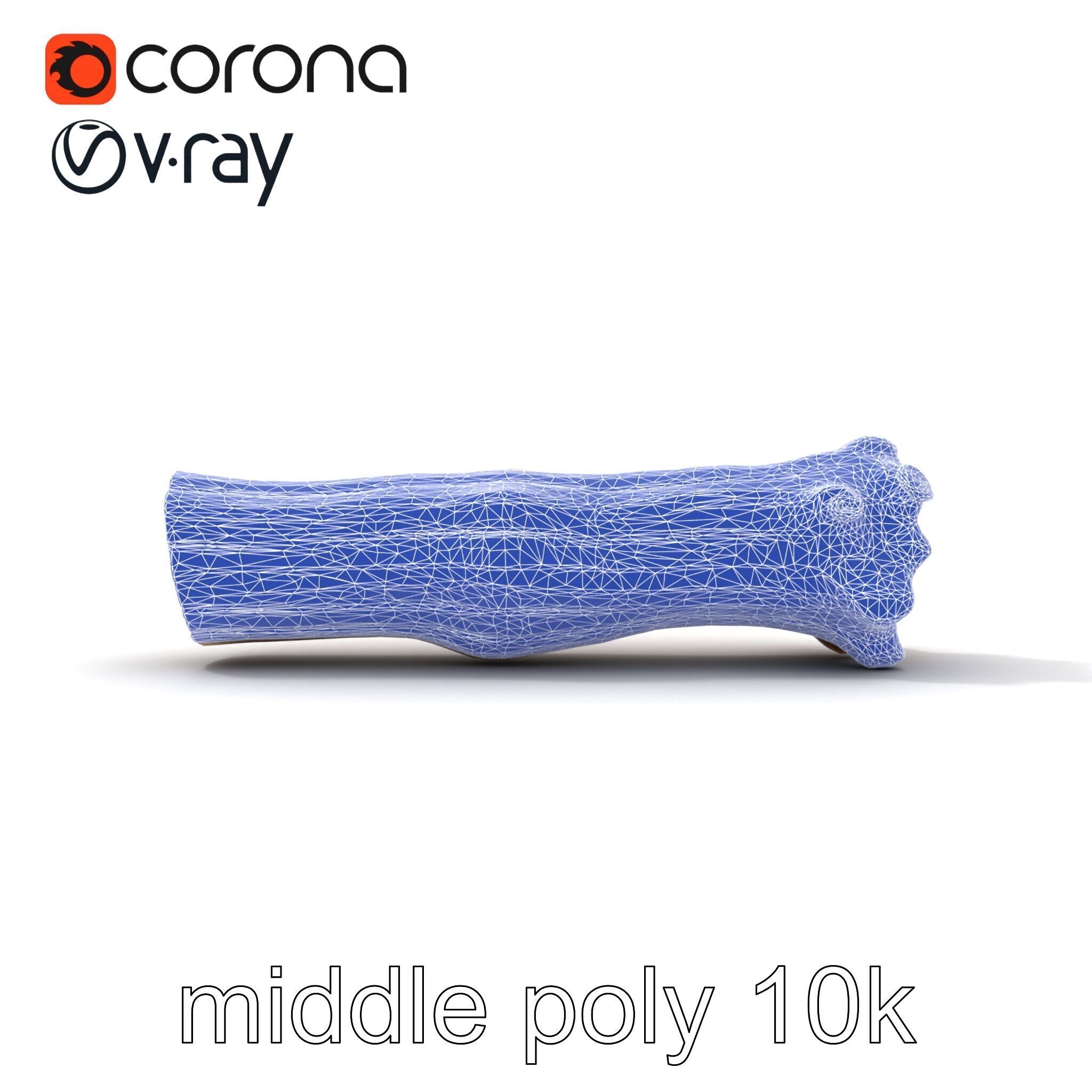 Driftwood Brass Accent Log D model pack Low-poly 3D model_18