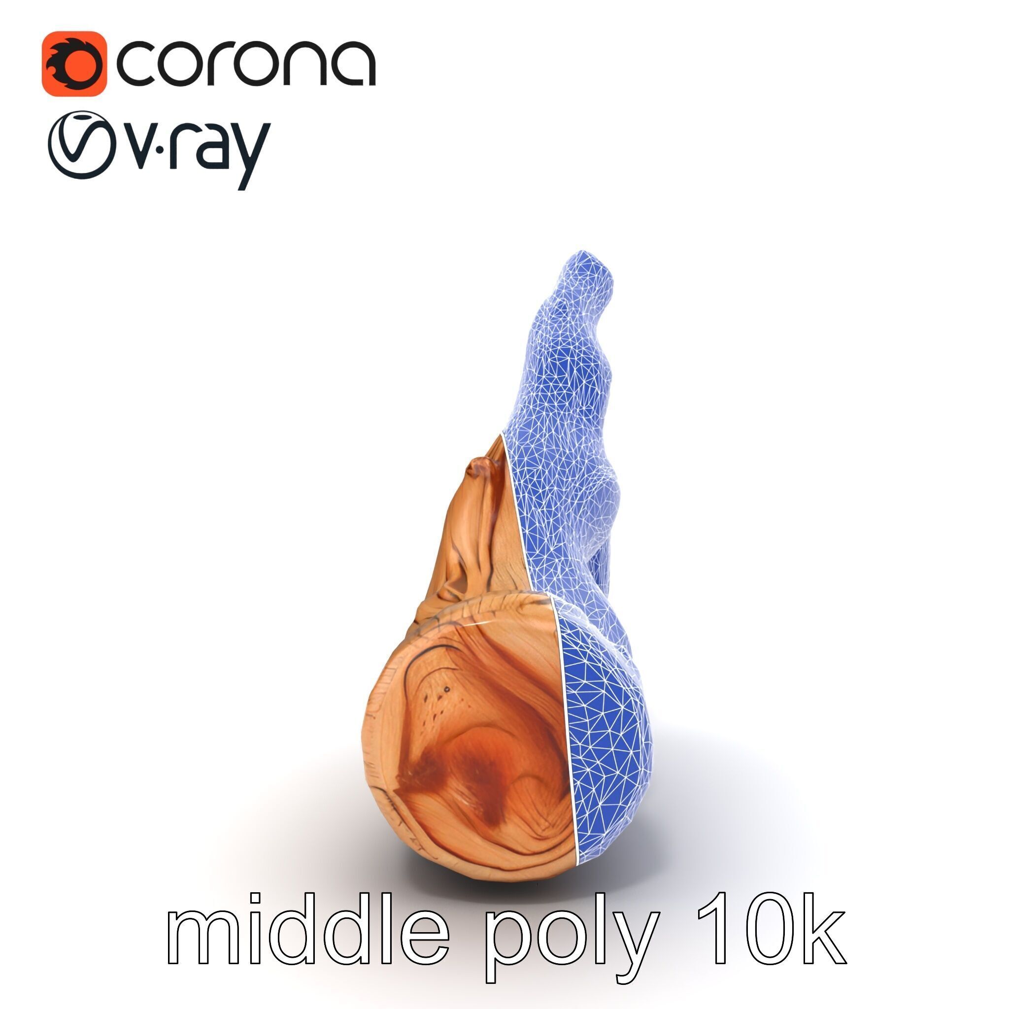 Twisted Driftwood Log Sculpture model pack Low-poly 3D model_31