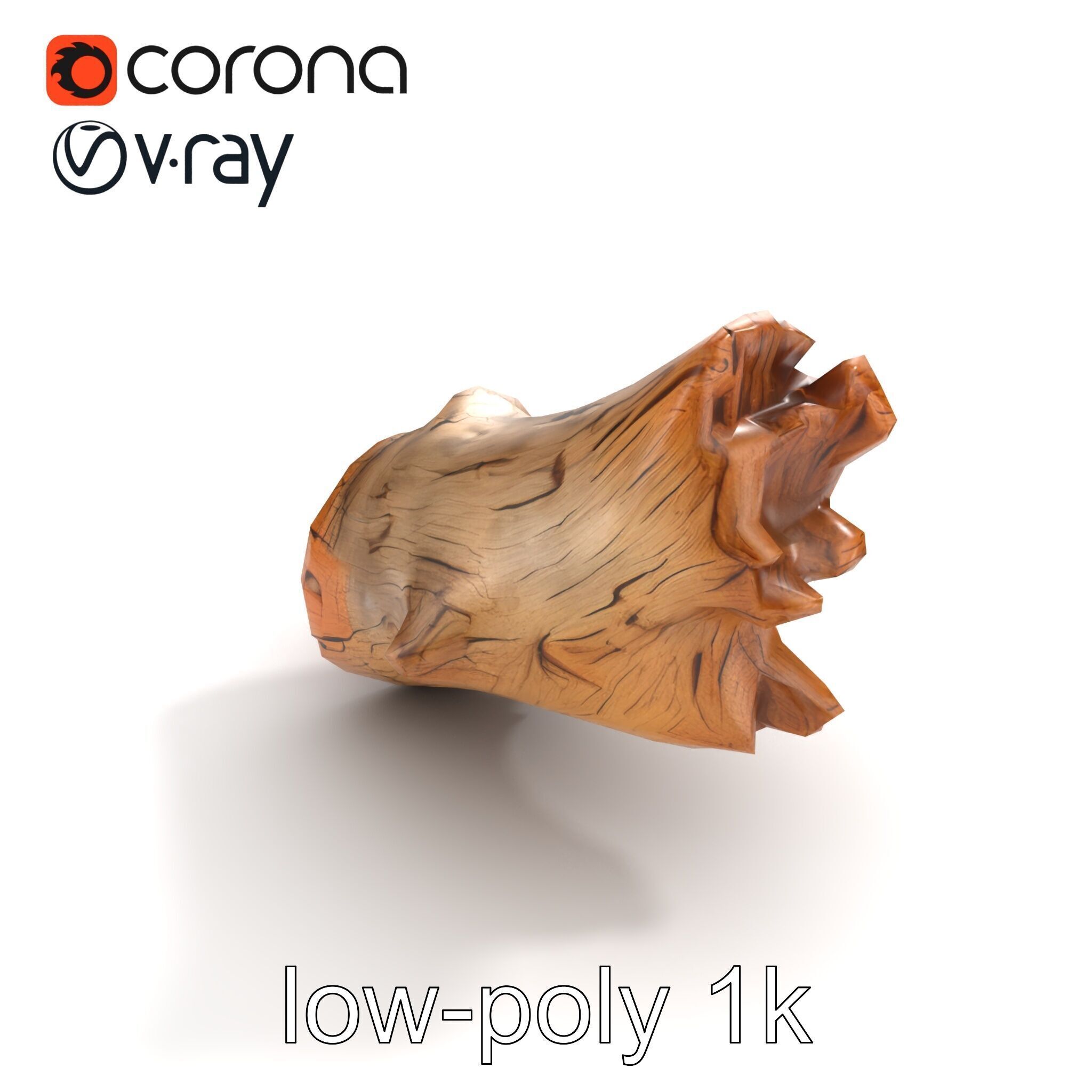 Driftwood Fossil Imprints Log model pack Texture_9