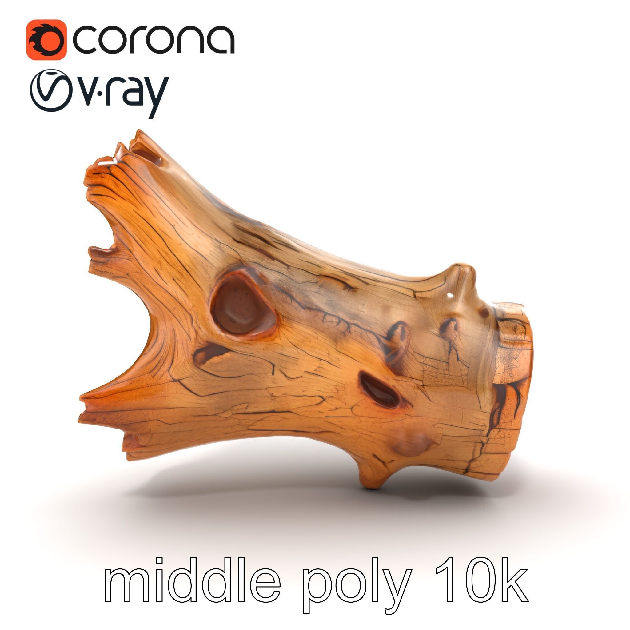 Driftwood Fossil Imprints Log model pack Texture_20