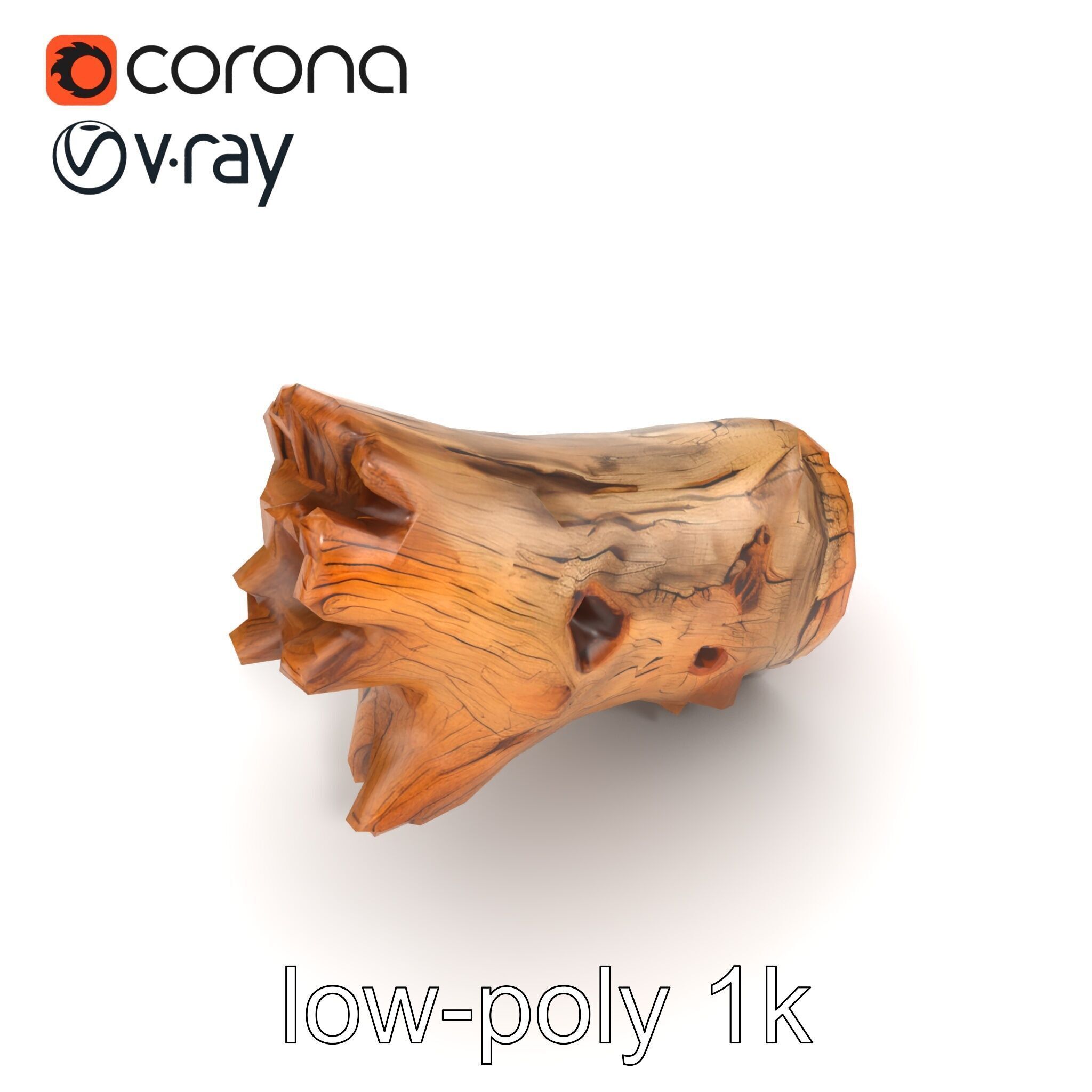 Driftwood Fossil Imprints Log model pack Texture_14